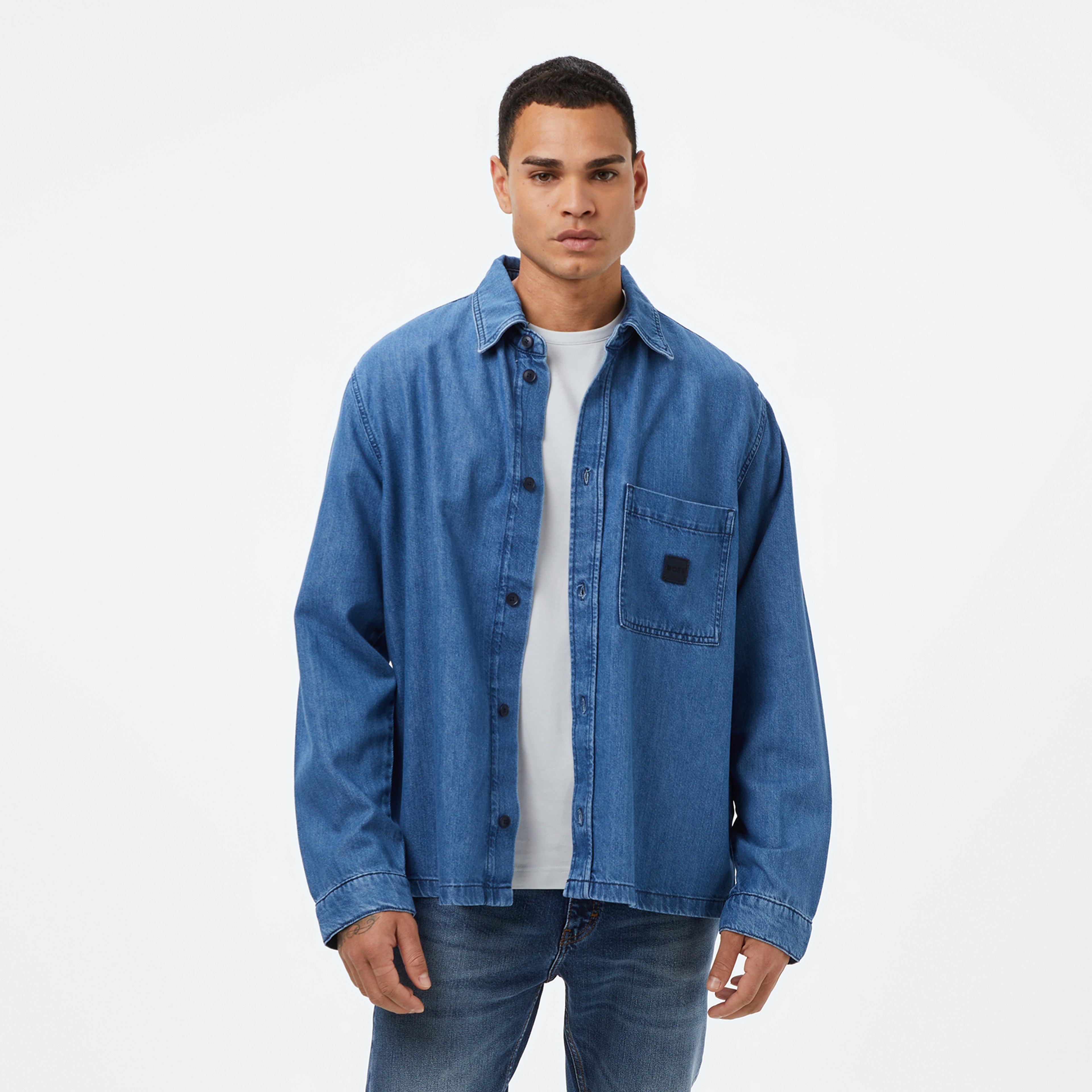 Boss Laredo Erkek Koyu Mavi Gömlek