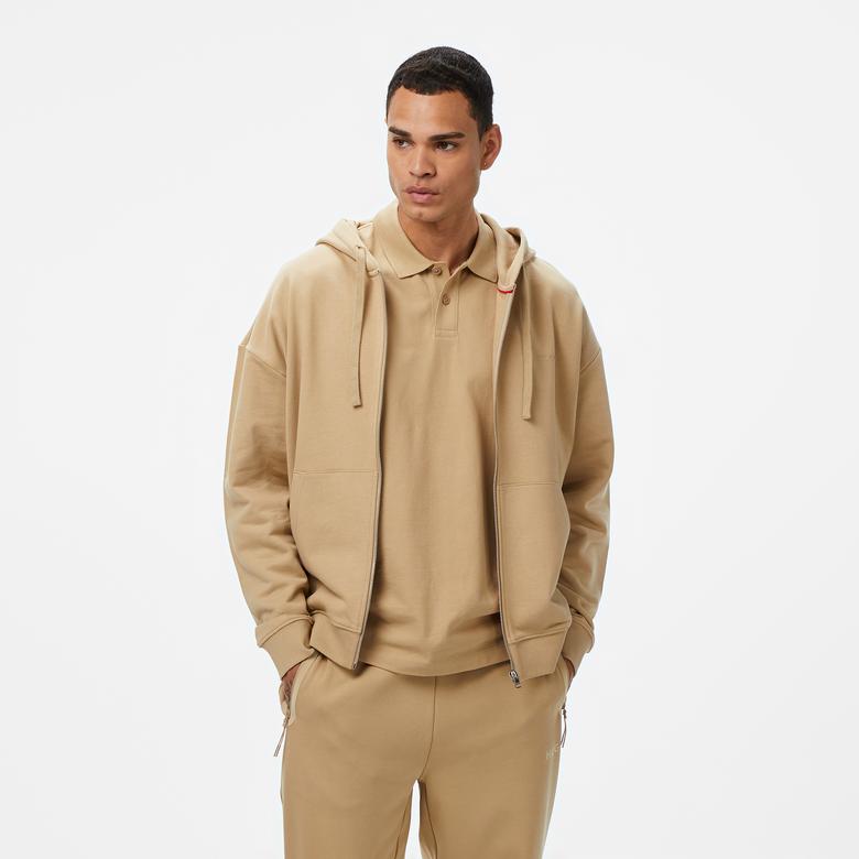 Hugo Dapozip Erkek Bej Sweatshirt