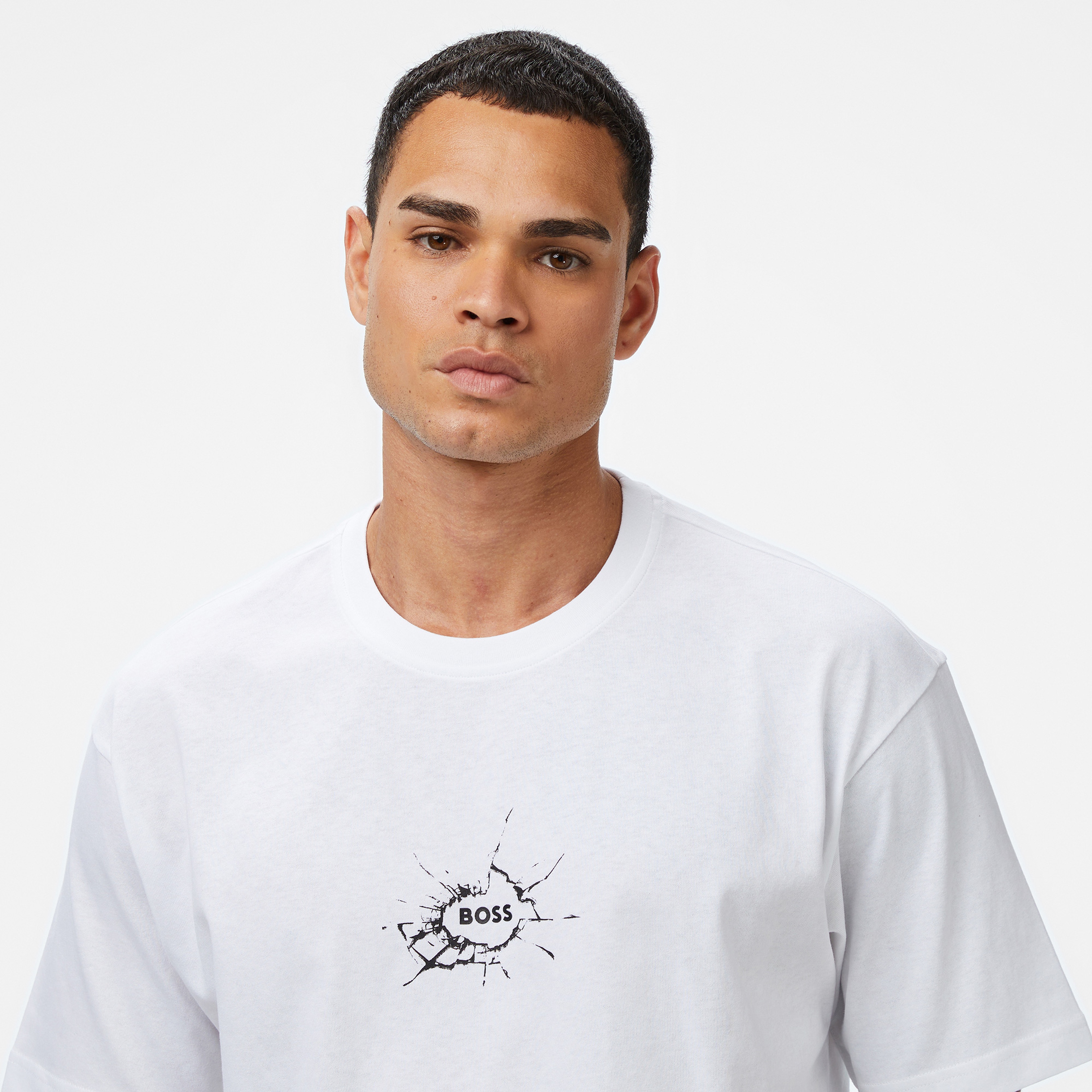 Boss Voyage Erkek Beyaz T-Shirt