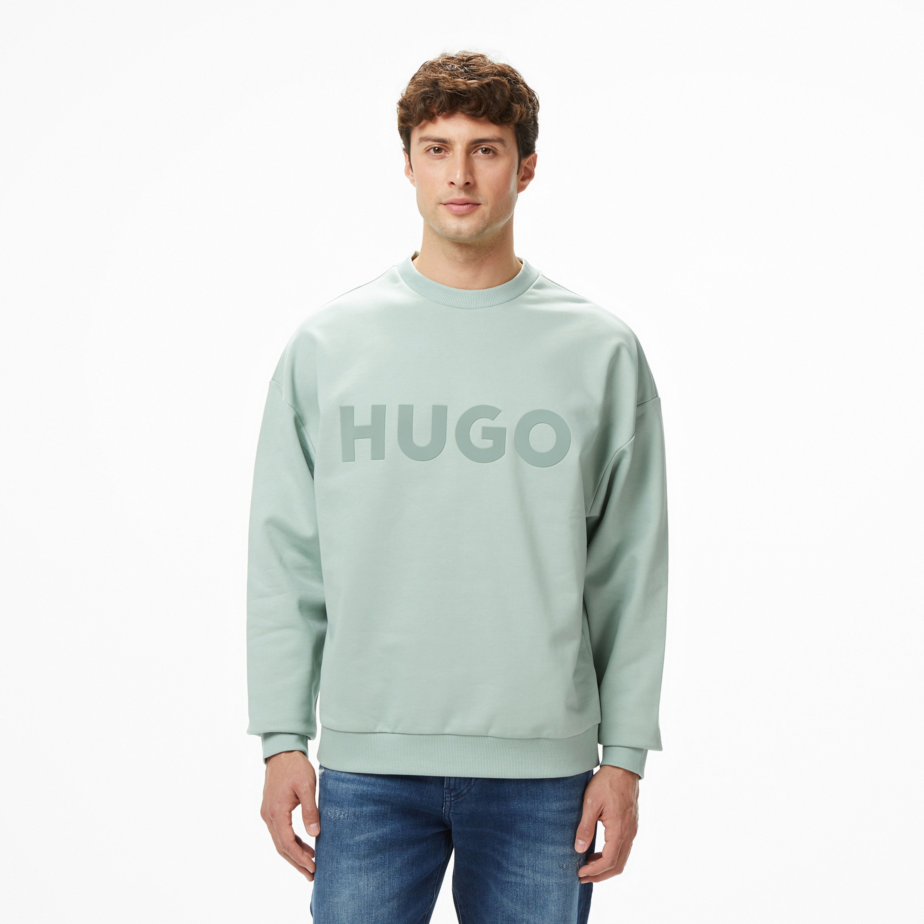 Hugo Dinex Erkek Yeşil Sweatshirt