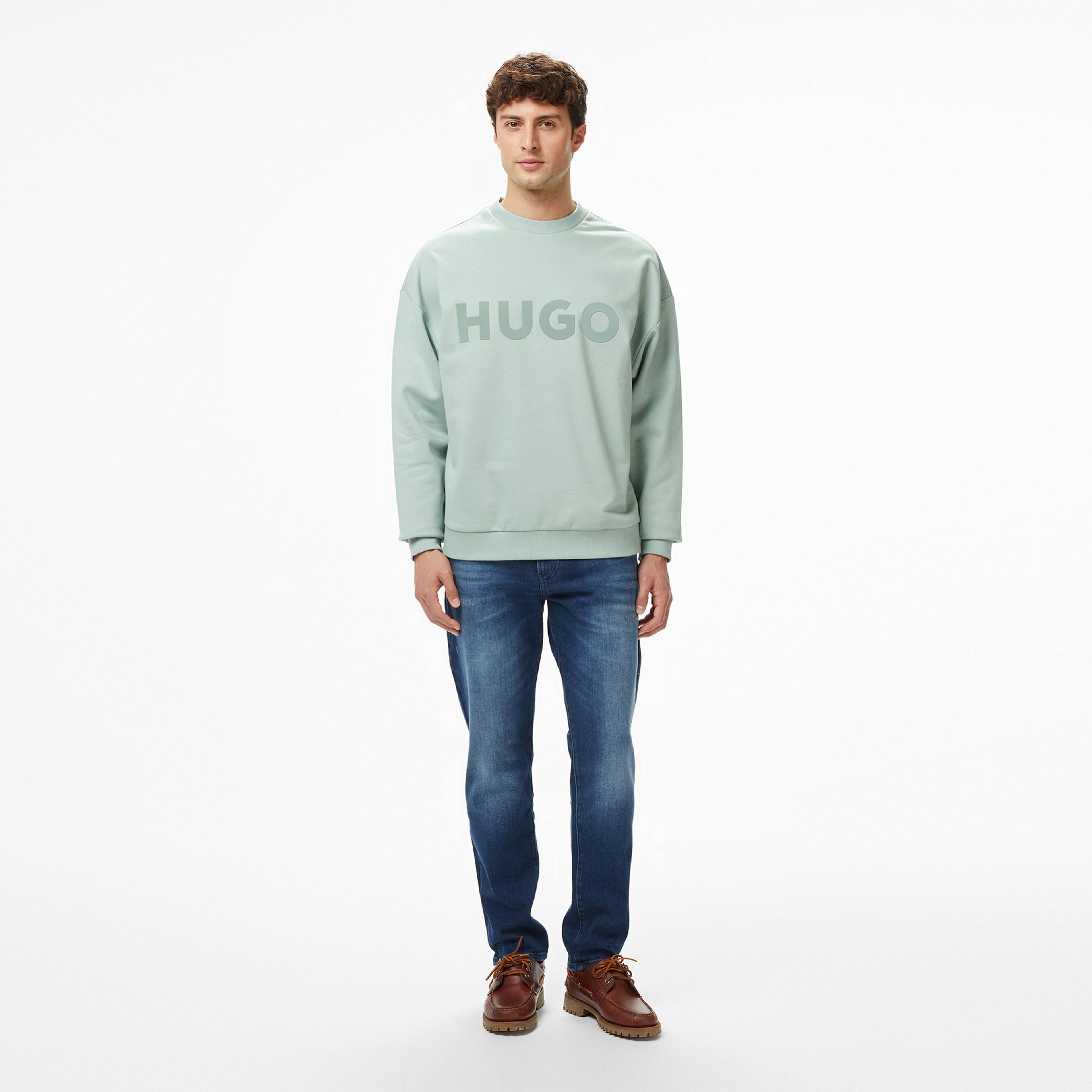 Hugo Dinex Erkek Yeşil Sweatshirt