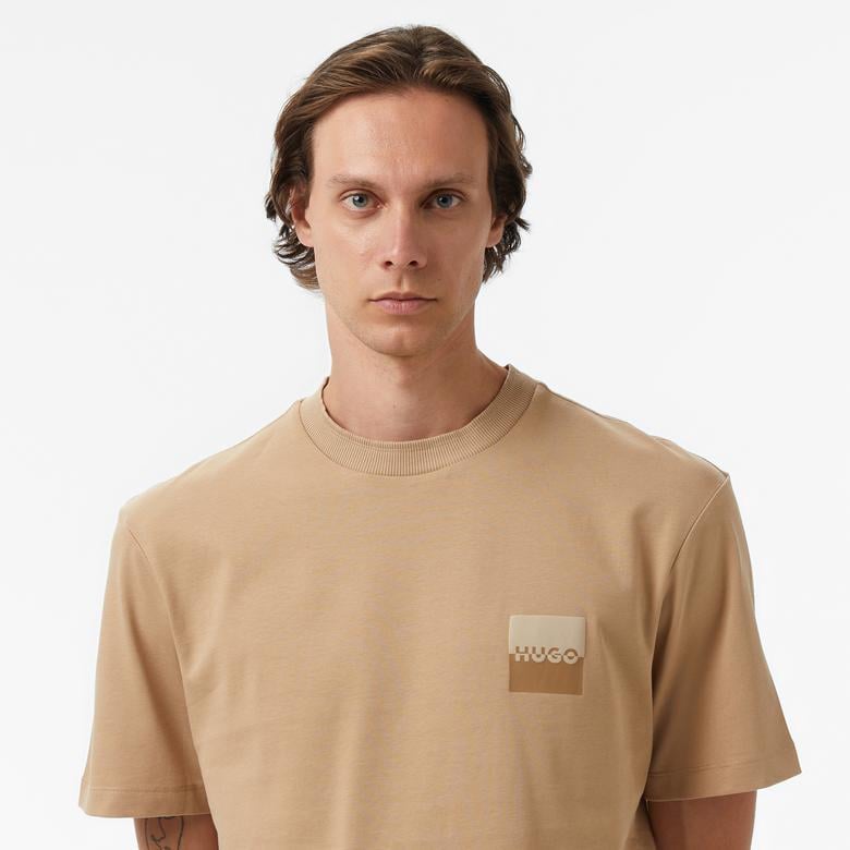 Hugo Dusplito Erkek Bej T-Shirt