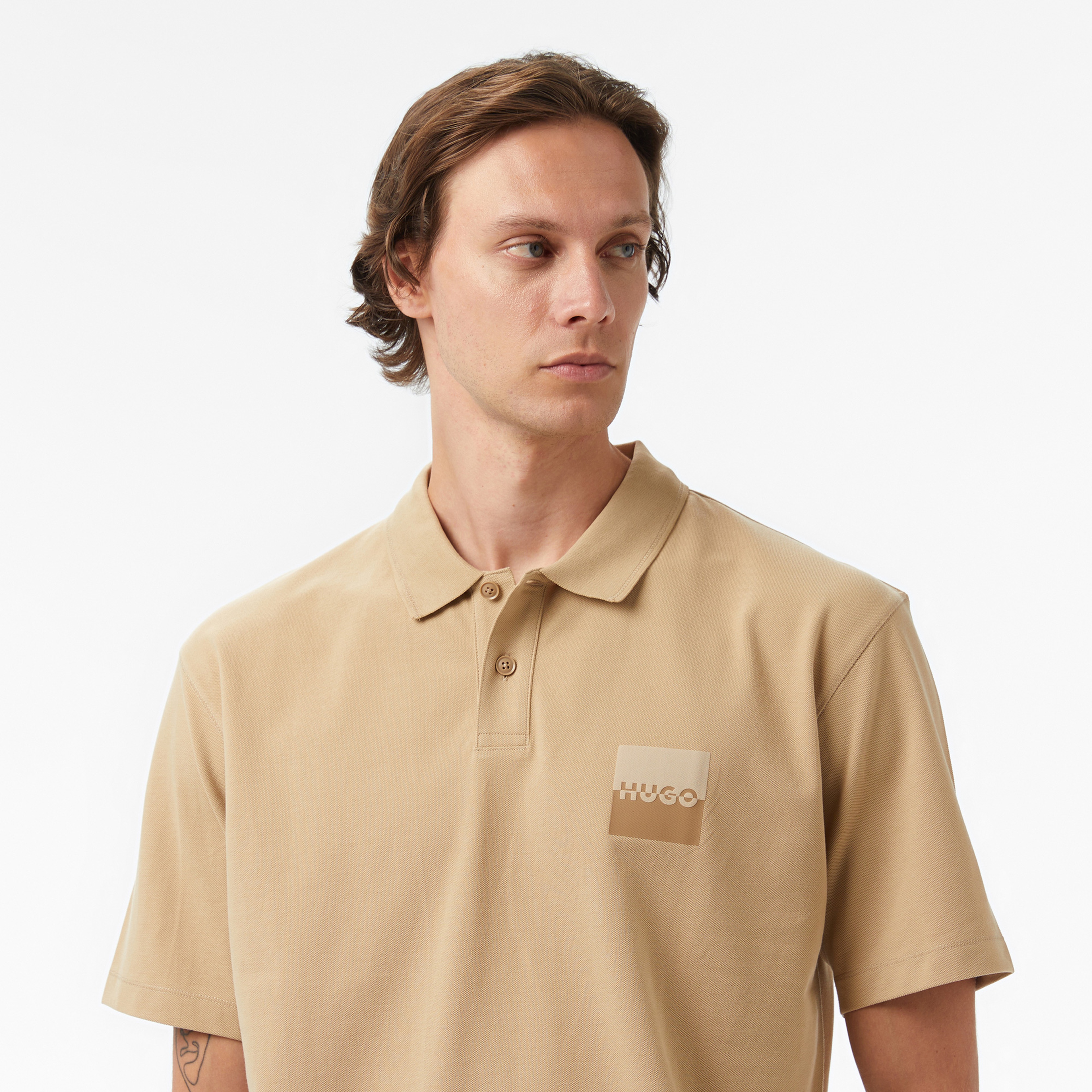 Hugo Dusplity Erkek Bej Polo