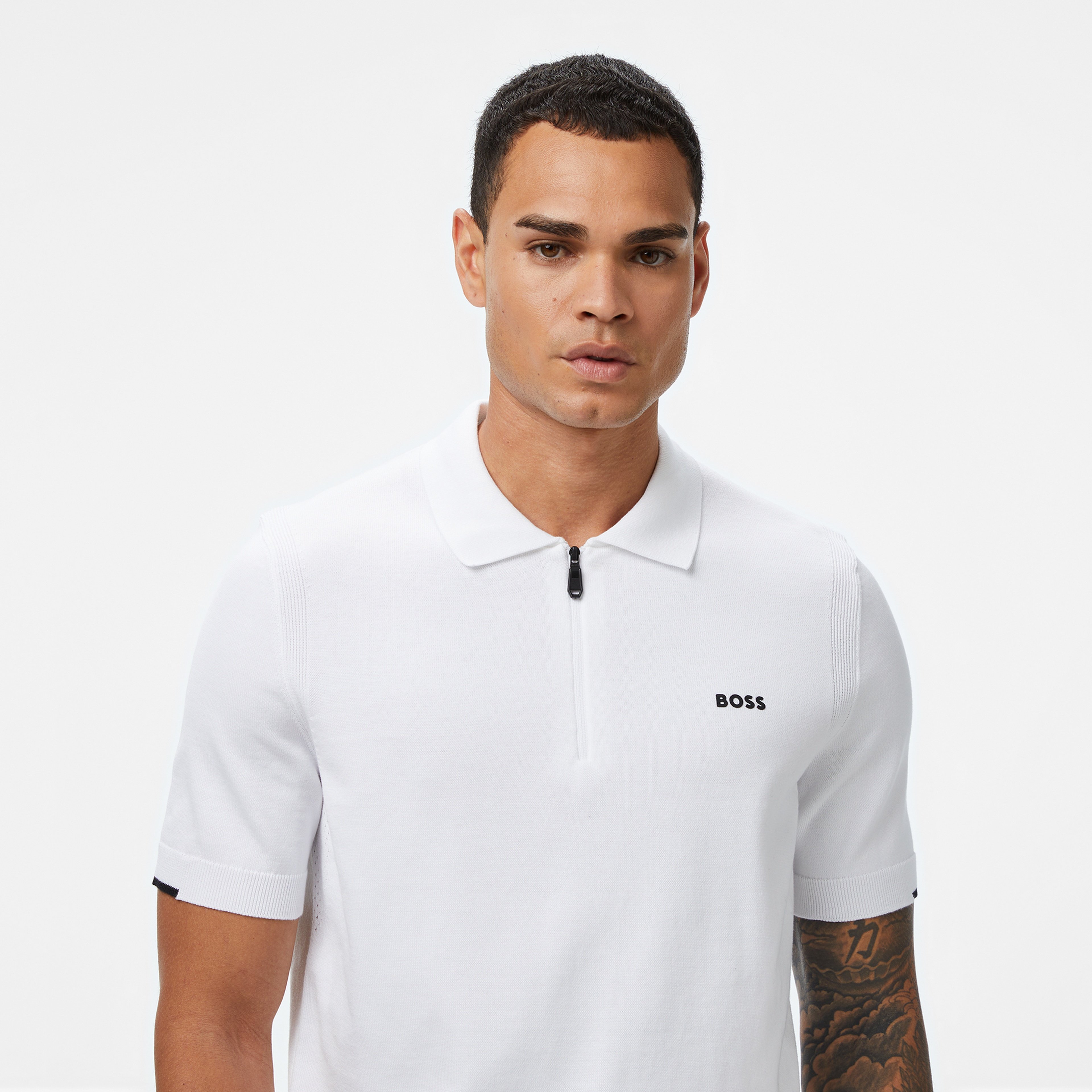 Boss Power X Erkek Beyaz Triko