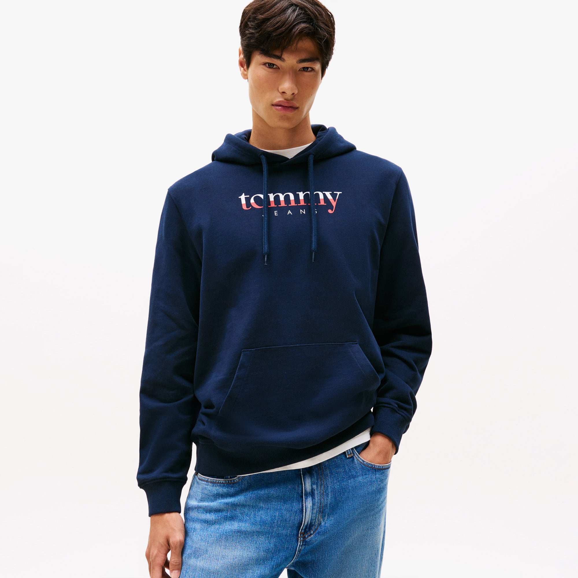 Tommy Jeans Regular Erkek Mavi Sweatshirt
