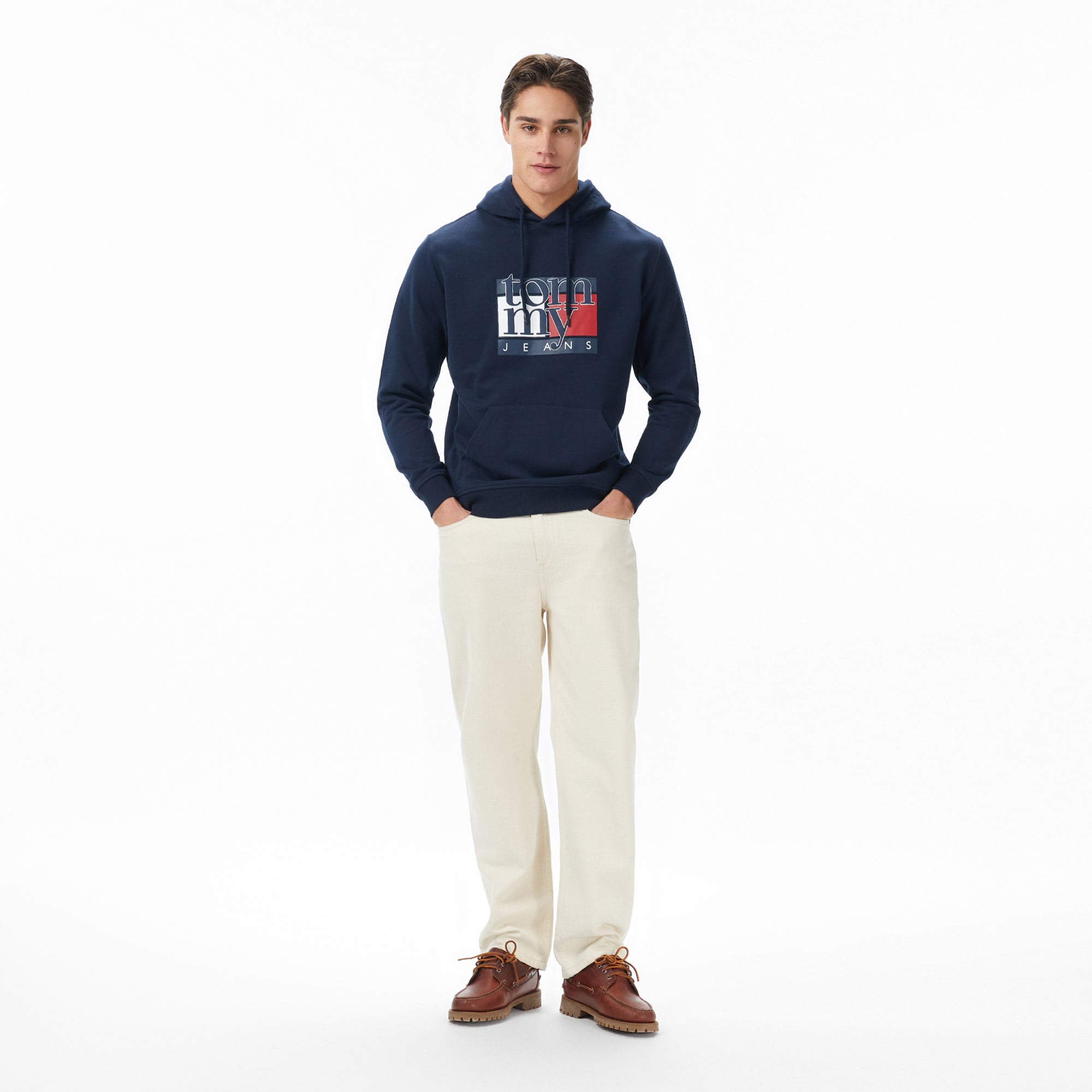 Tommy Hilfiger Dna Twist Flag Erkek Mavi Sweatshirt