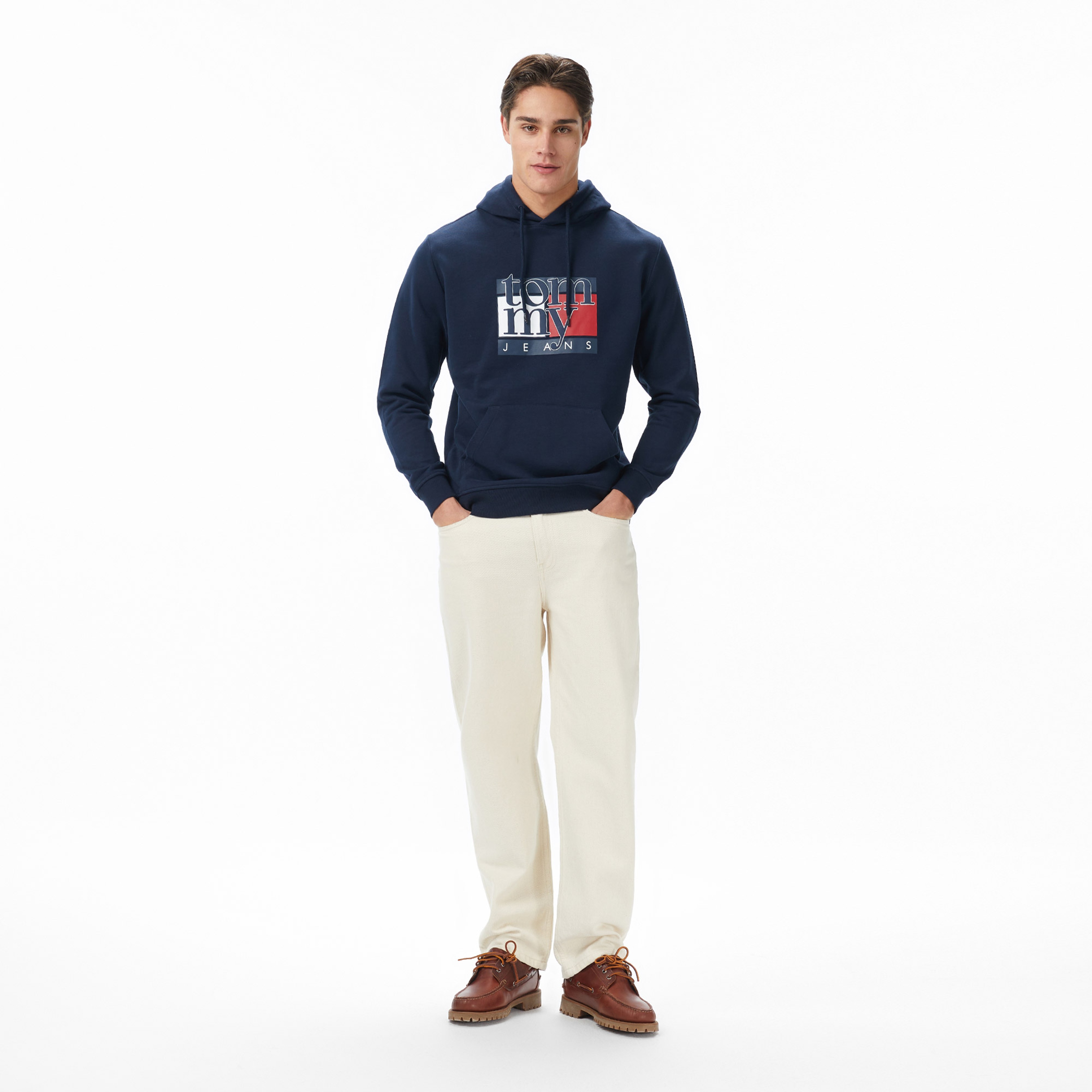 Tommy Hilfiger Dna Twist Flag Erkek Mavi Sweatshirt