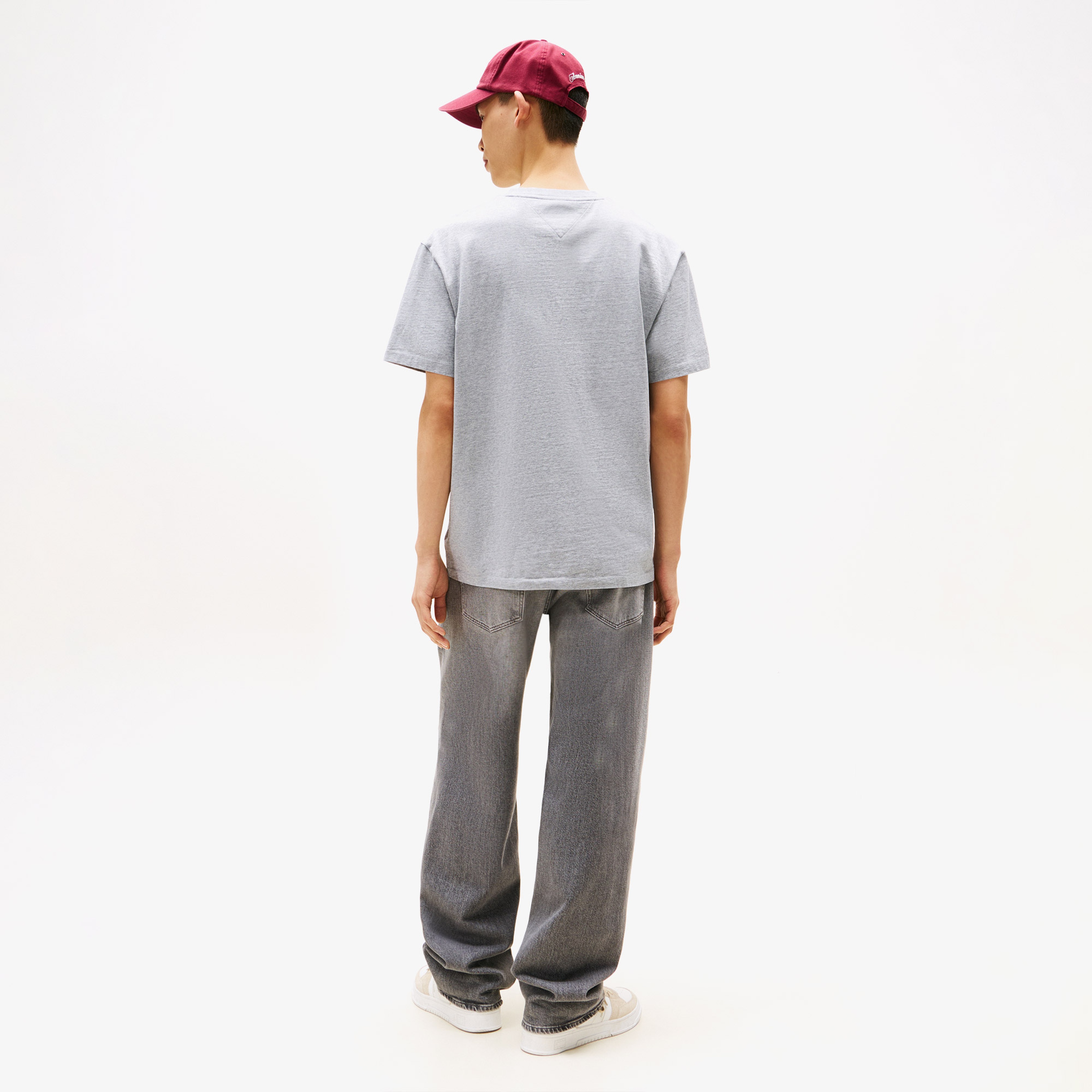 Tommy Jeans Relax Overdyed Erkek Gri T-Shirt