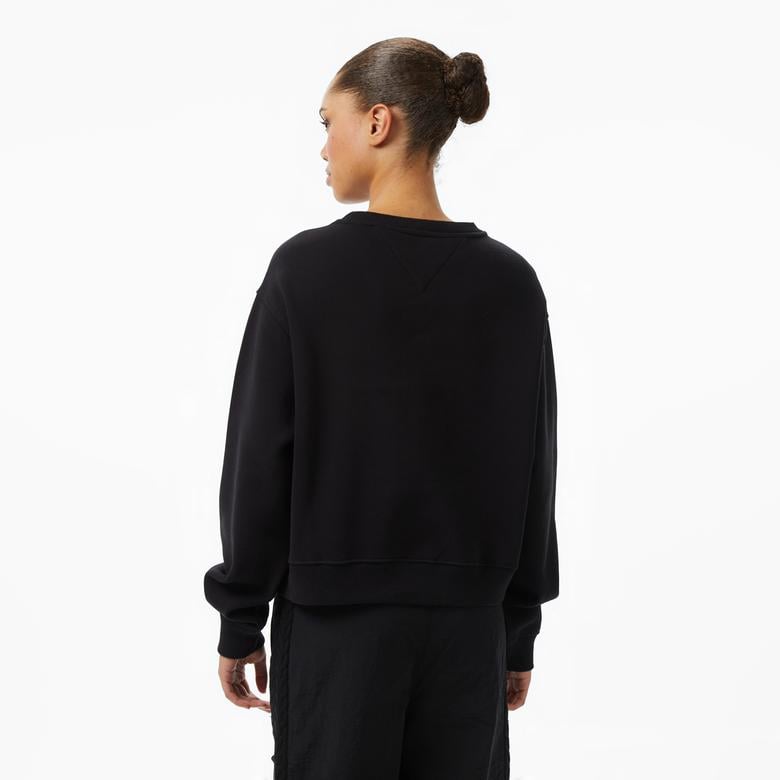 Tommy Jeans Silver Script Kadın Siyah Sweatshirt