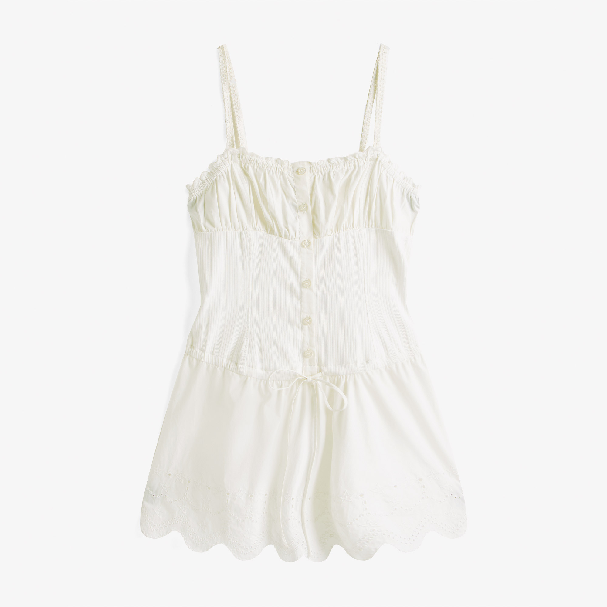 Tommy Hilfiger Broderie Kadın Beyaz Elbise