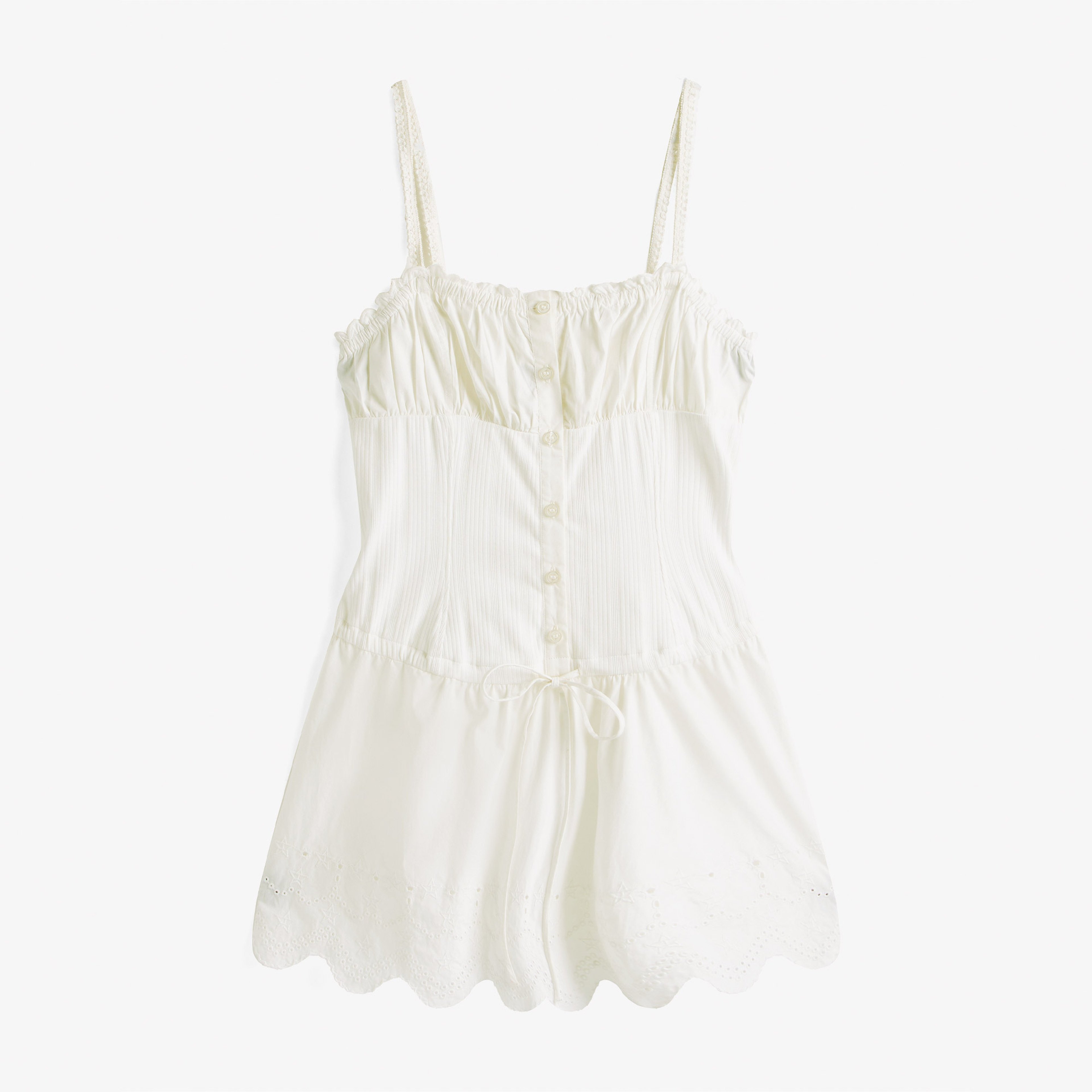 Tommy Hilfiger Broderie Kadın Beyaz Elbise