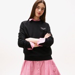 Tommy Jeans Regular Essentials Logo 1 Kadın Siyah Sweatshirt