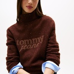 Tommy Jeans Kadın Kahverengi Kazak