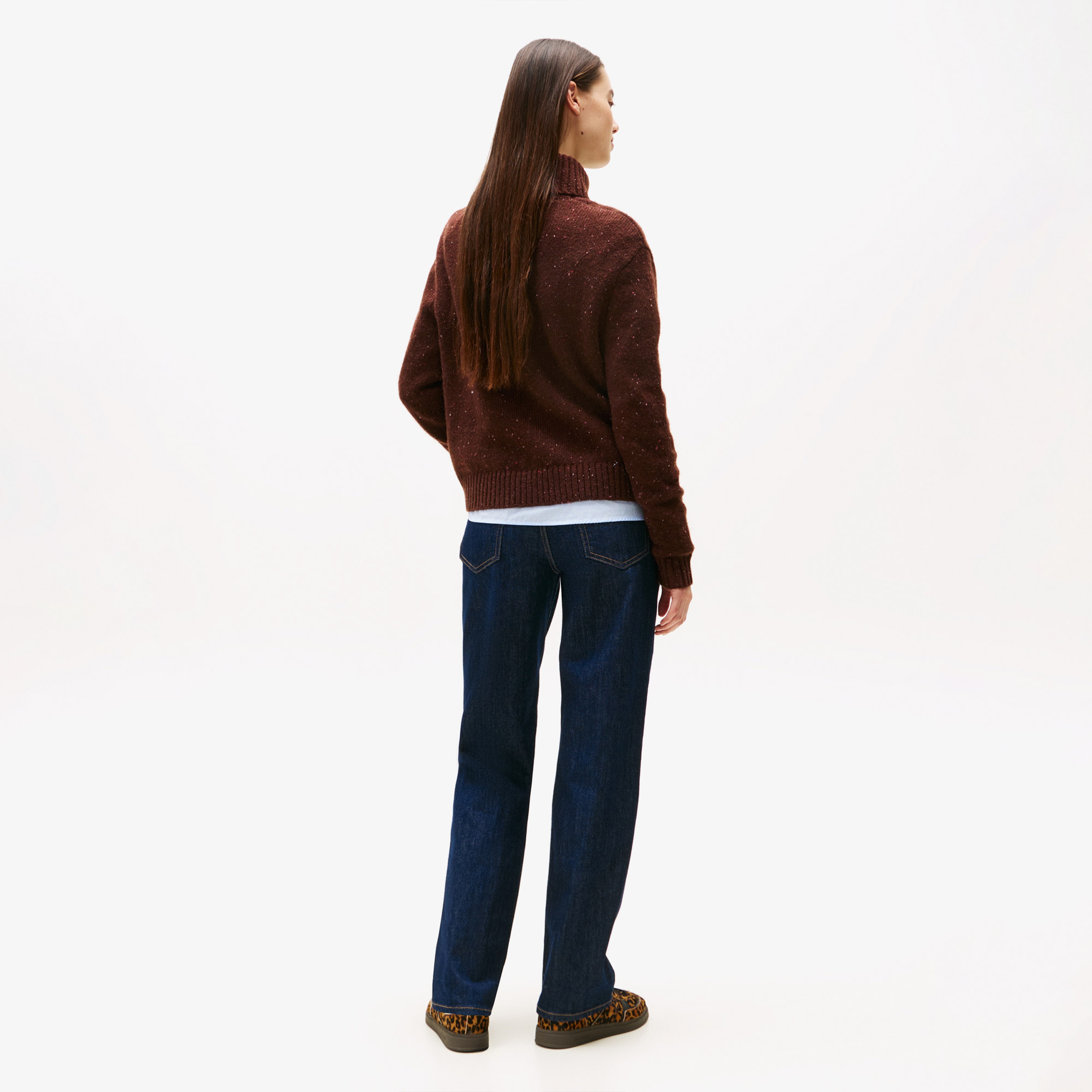 Tommy Jeans Kadın Kahverengi Kazak