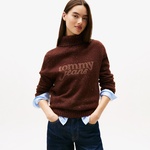 Tommy Jeans Kadın Kahverengi Kazak