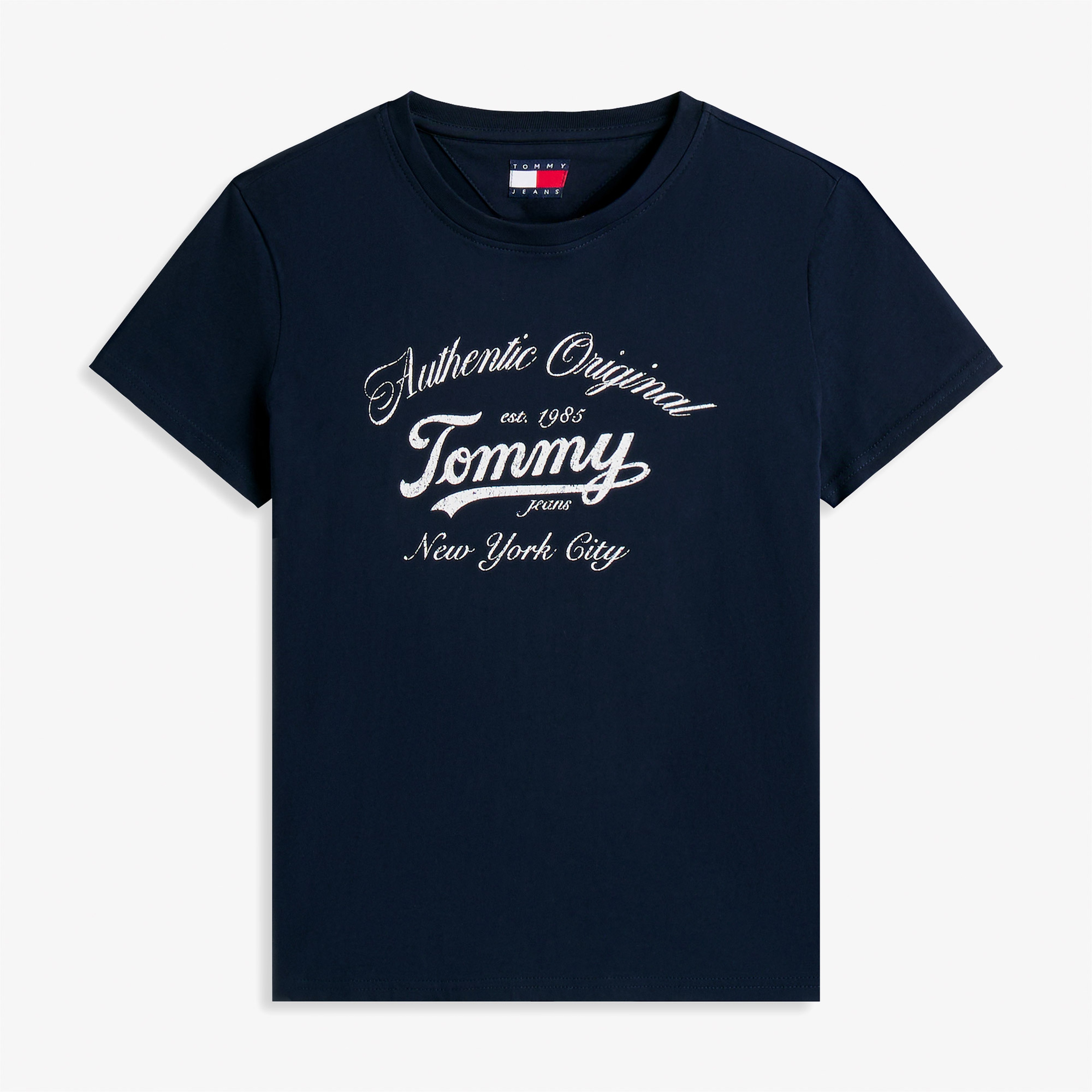 Tommy Jeans Regular Essential Logo Kadın Mavi T-Shirt