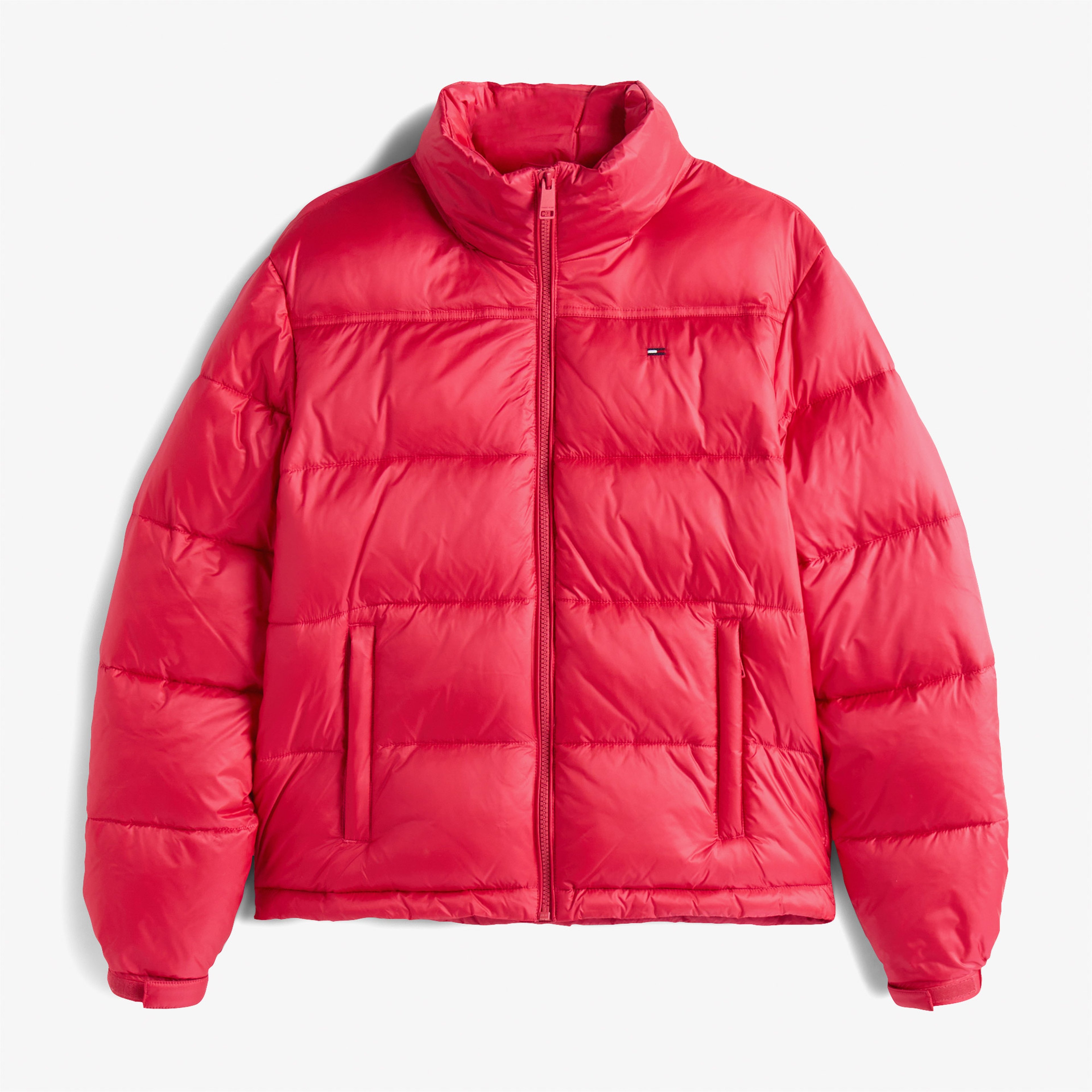 Tommy Jeans Hood Essentials Kadın Pembe Puffer Mont