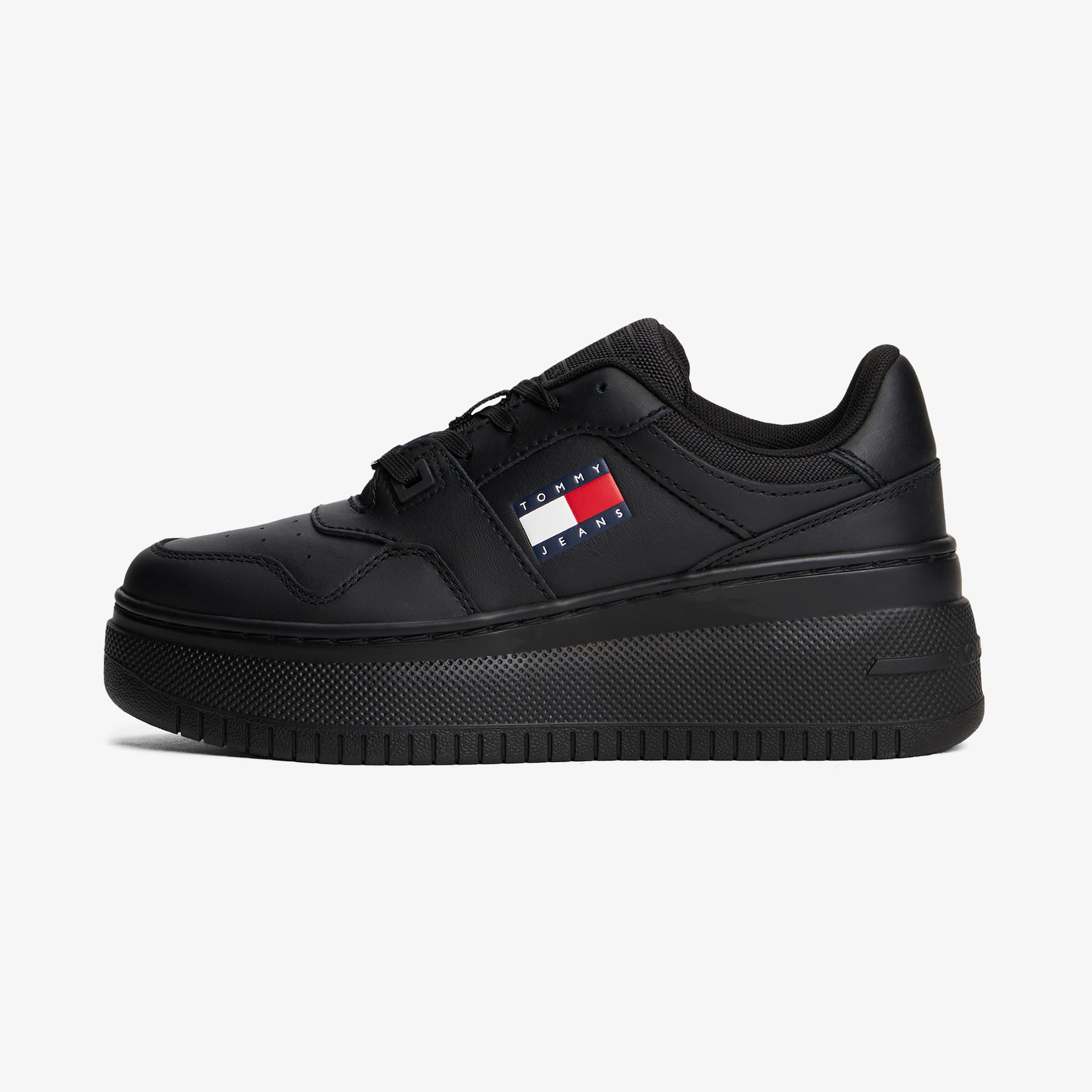 Tommy Jeans New Retro Basket Kadın Siyah Sneaker