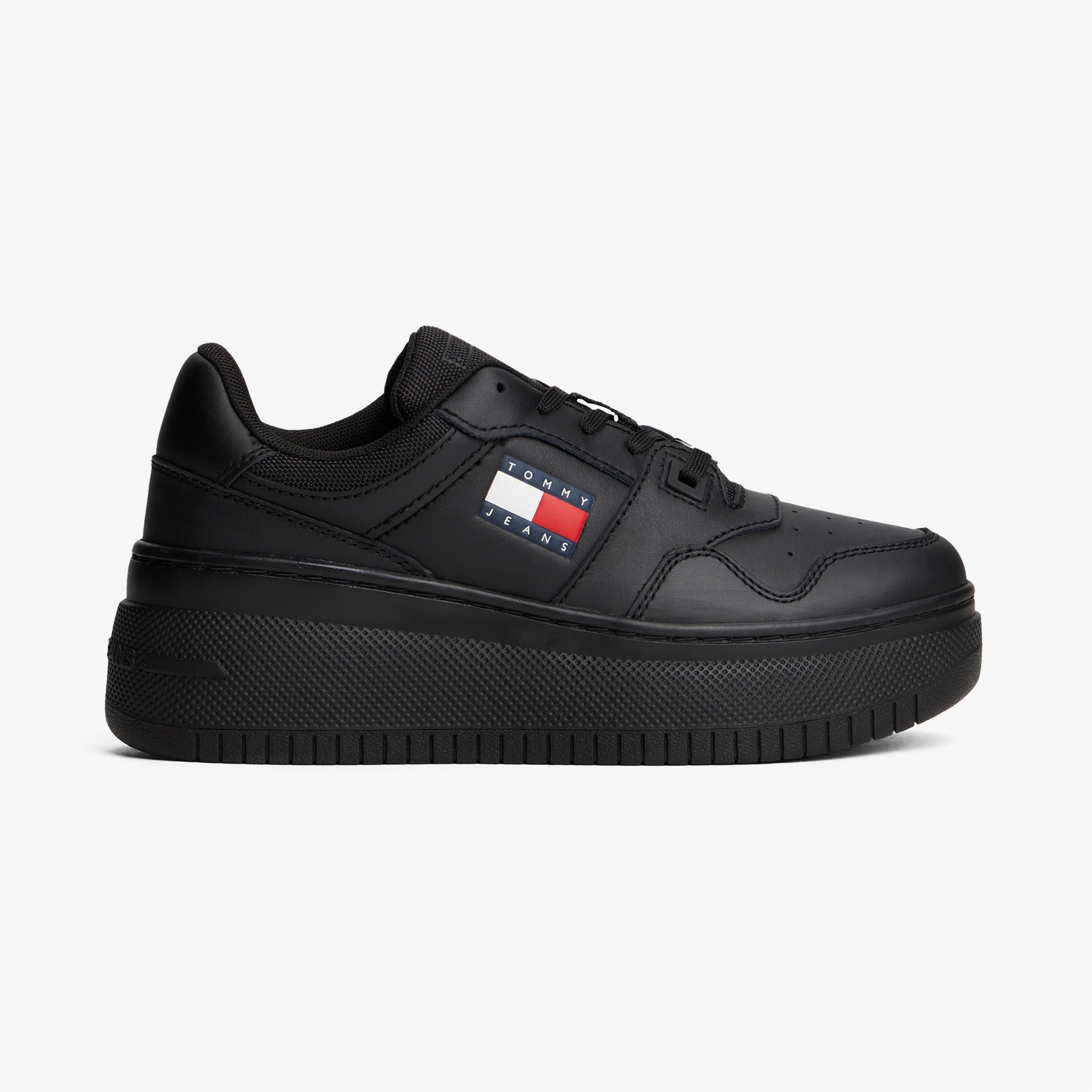 Tommy Jeans New Retro Basket Kadın Siyah Sneaker