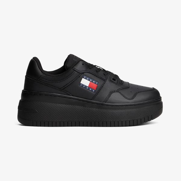 Tommy Jeans New Retro Basket Kadın Siyah Sneaker