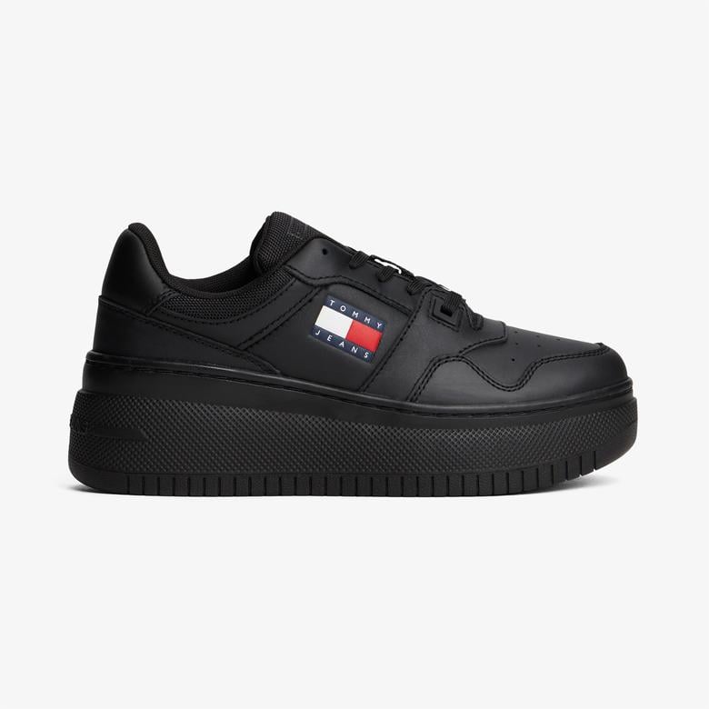 Tommy Jeans New Retro Basket Kadın Siyah Sneaker