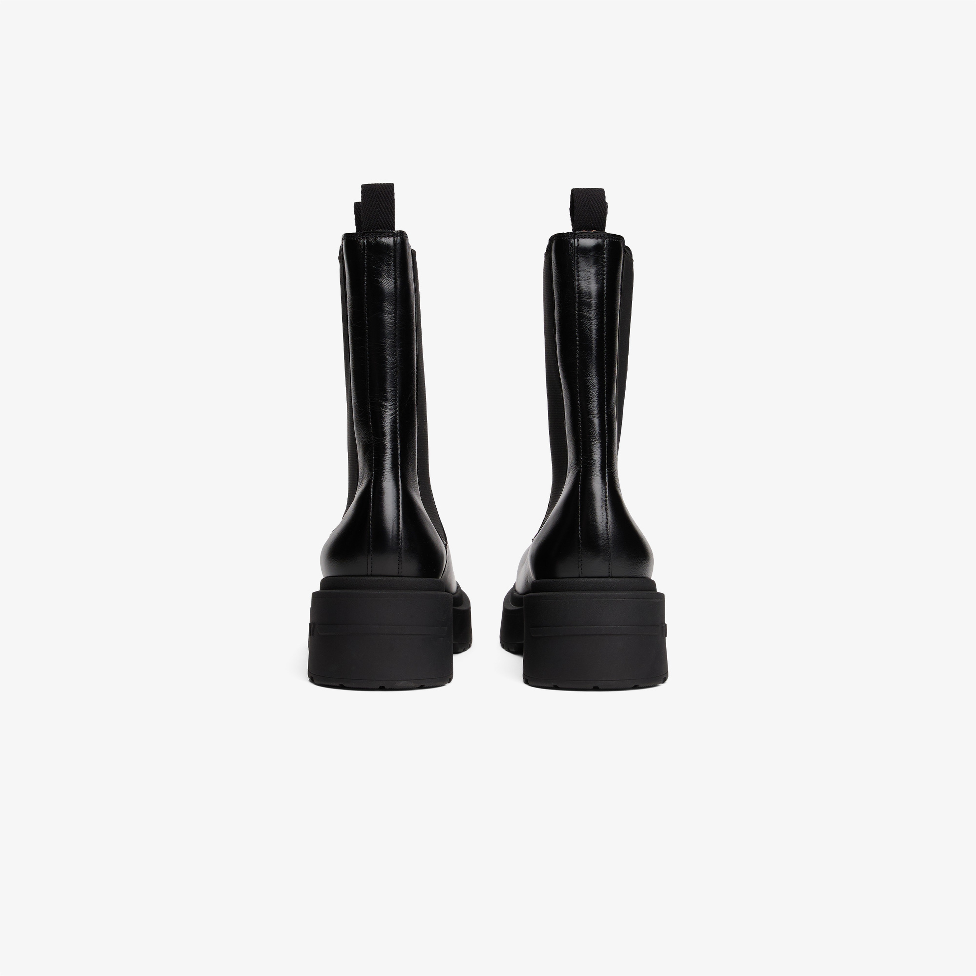 Tommy Jeans Chunky Shiny Leather Chelsea Kadın Siyah Bot