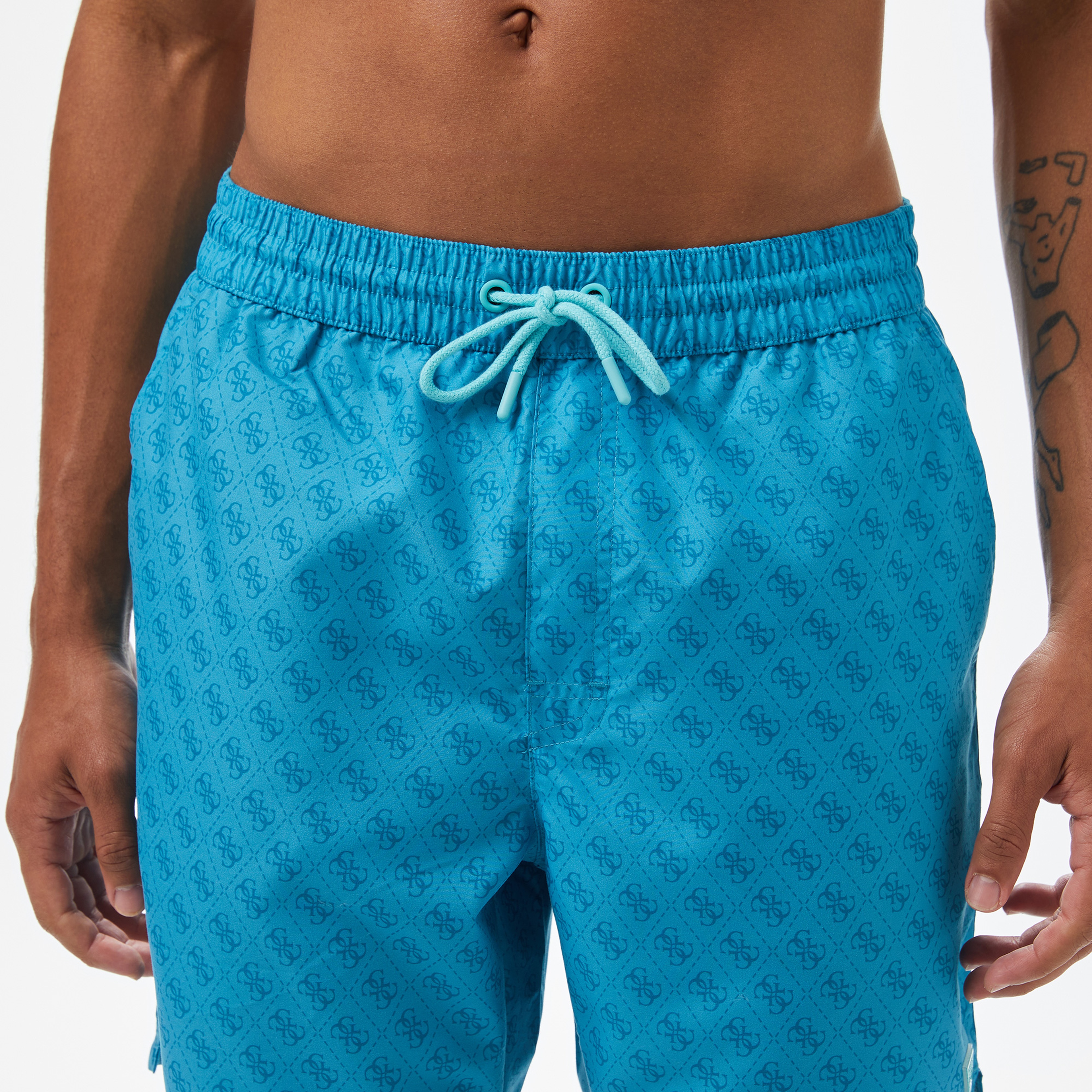 Guess Erkek Mavi Deniz Şortu