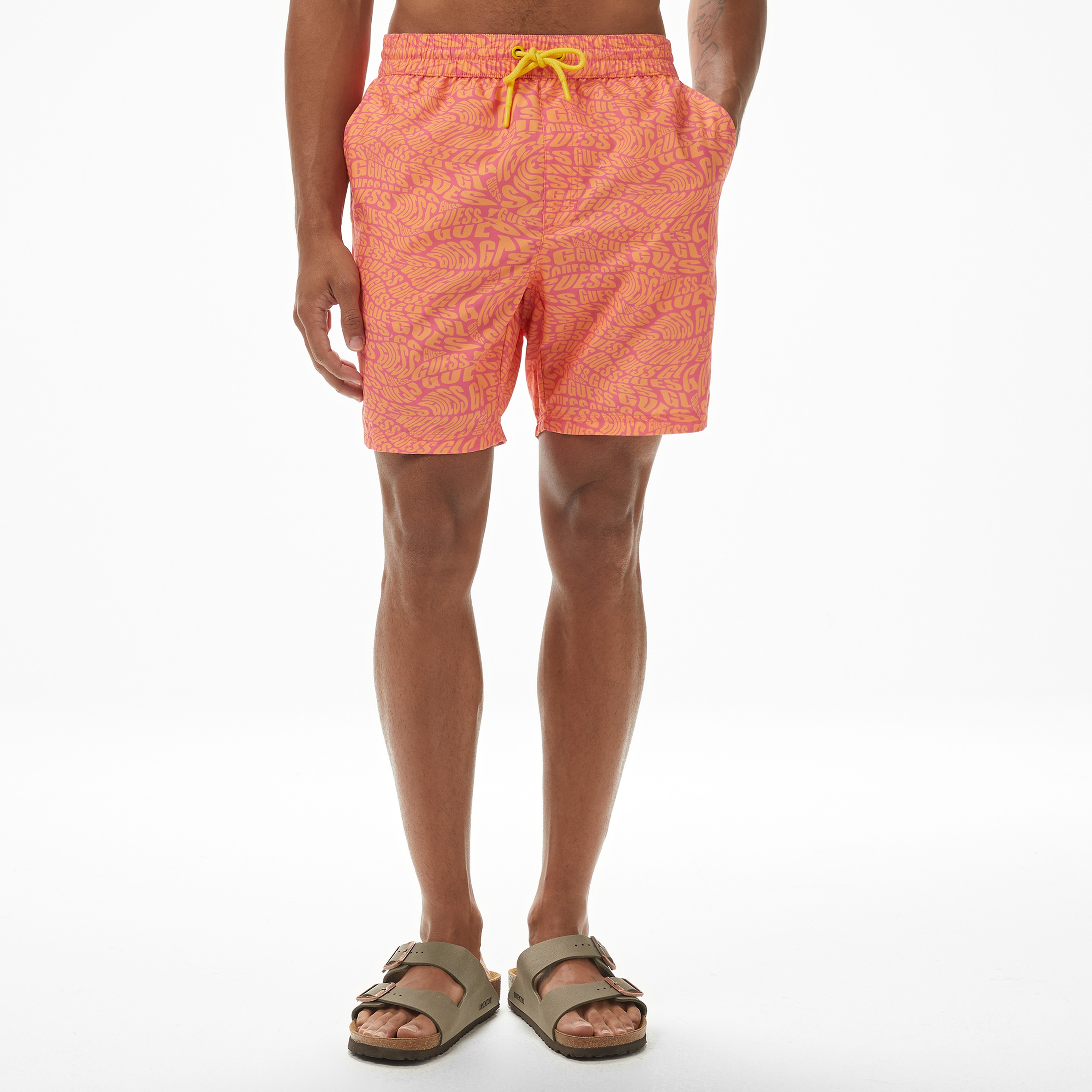 Guess Erkek Turuncu Deniz Şortu