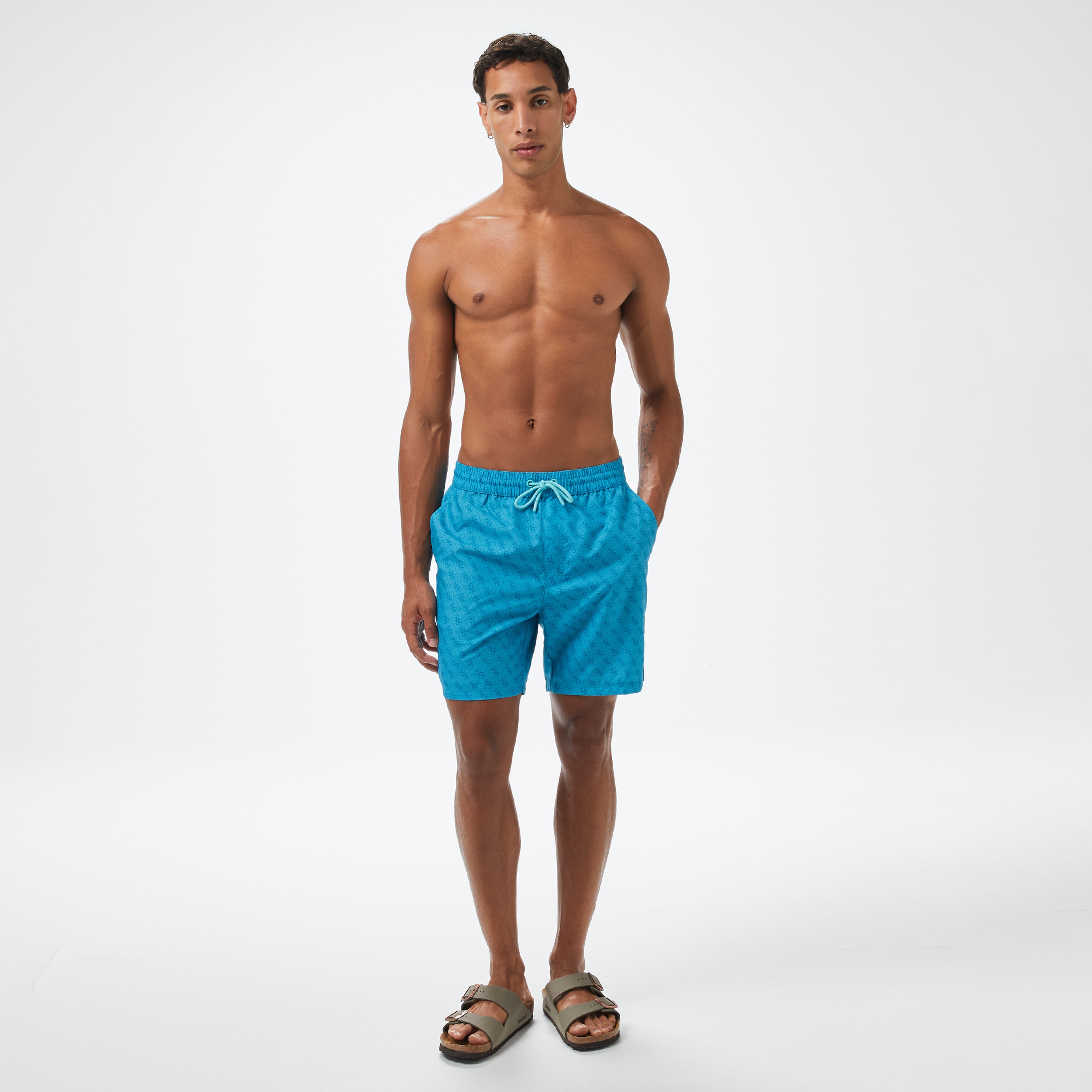 Guess Erkek Mavi Deniz Şortu