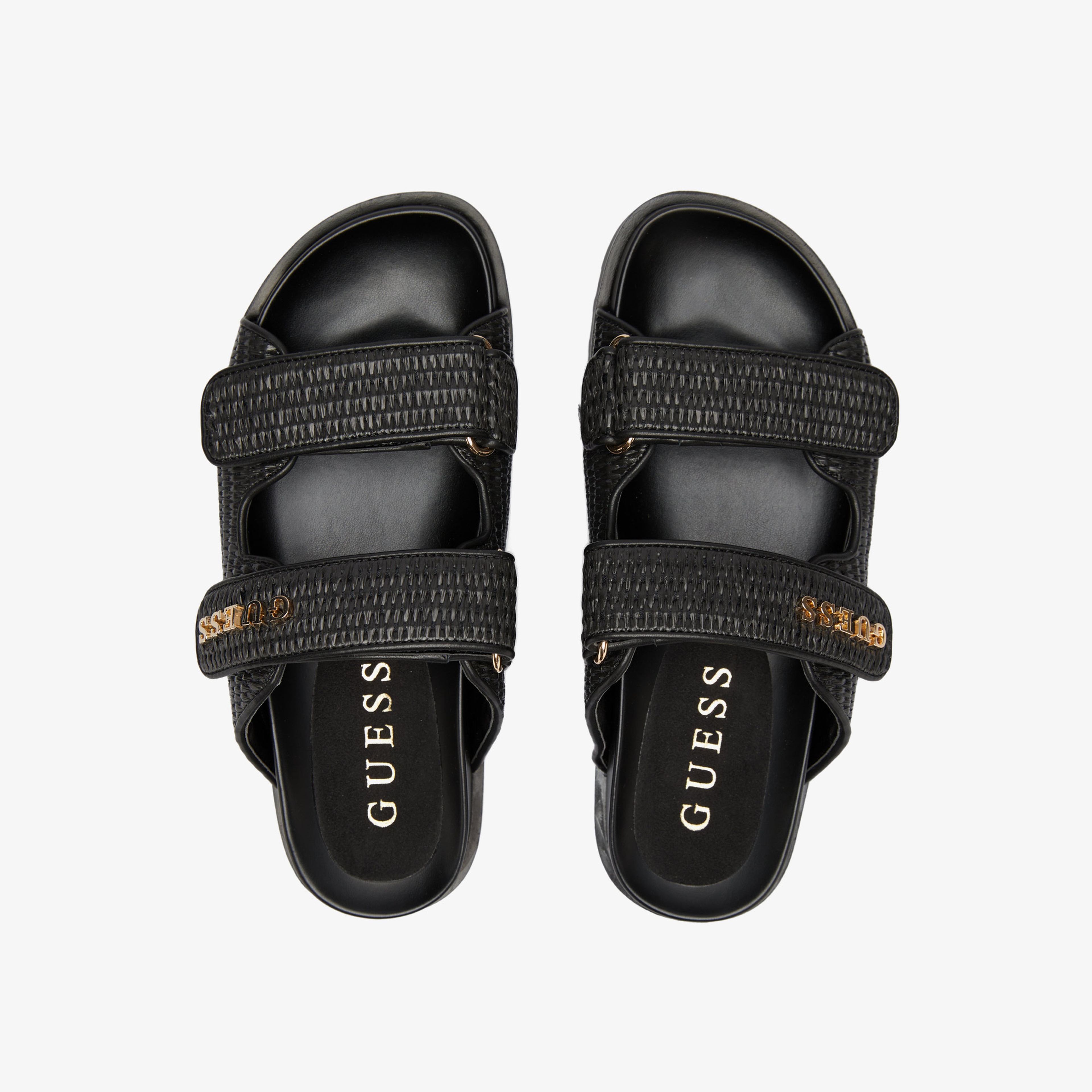 Guess Fadelizeide Printed Fabric Kadın Siyah Terlik