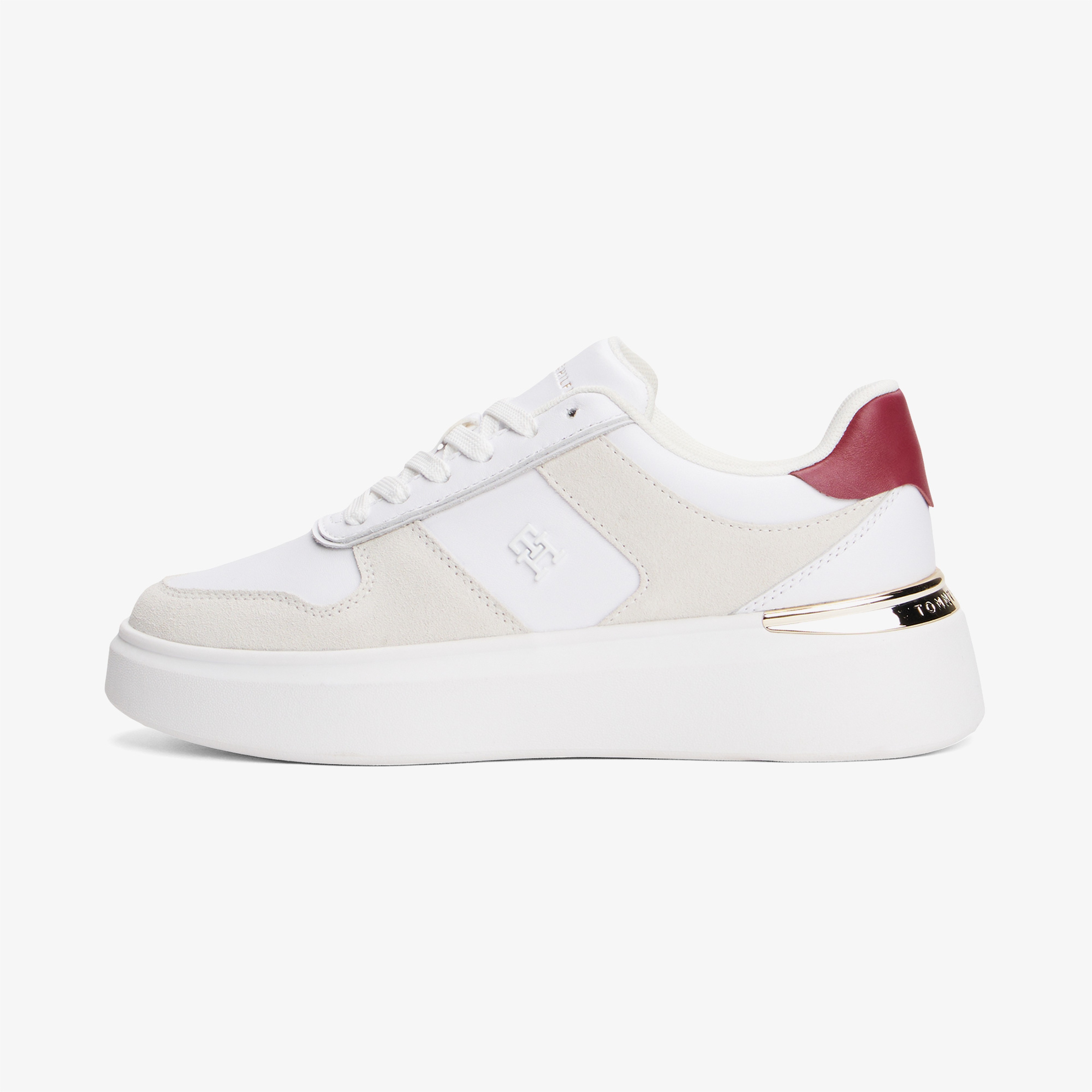 Tommy Hilfiger Fashion Court Mix Kadın Beyaz Sneaker