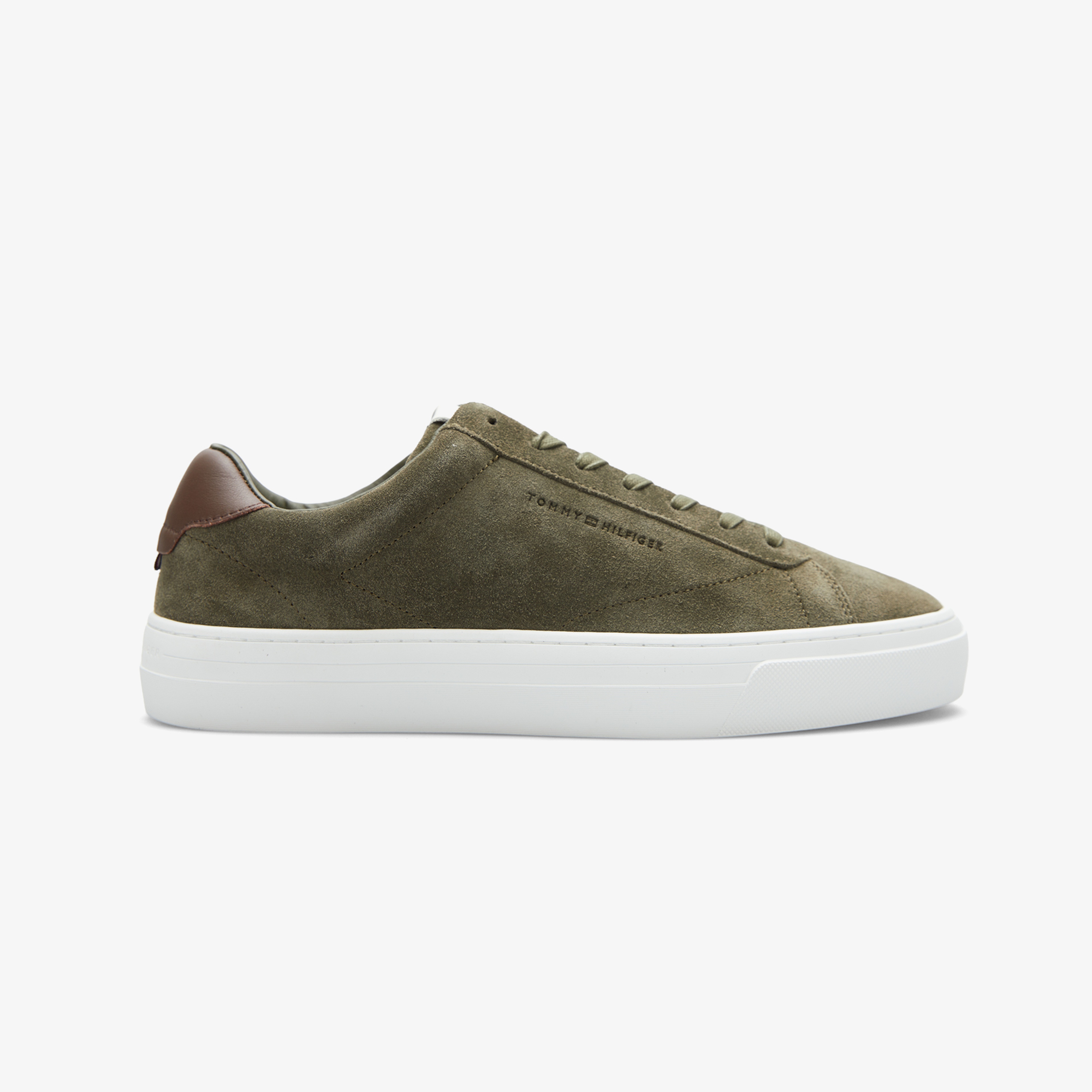 Tommy Hilfiger Premium Cupsole Suede Erkek Haki Sneaker