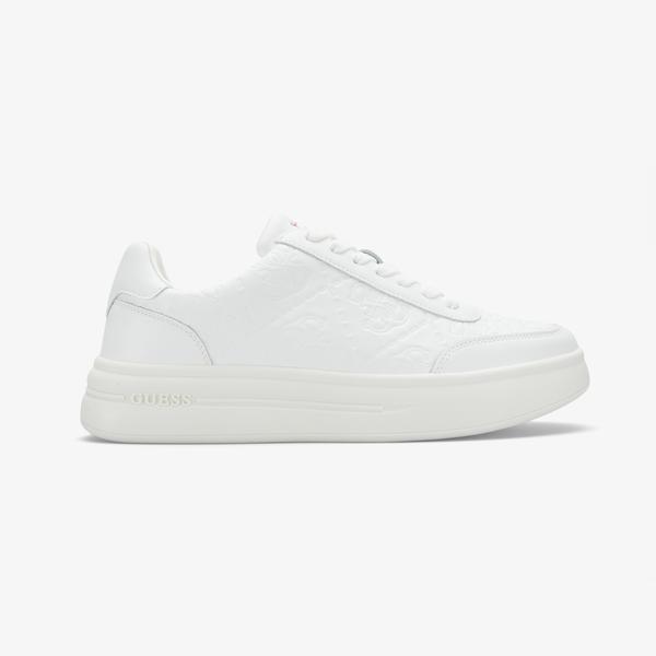 Guess Winno Deri Erkek Beyaz Sneaker