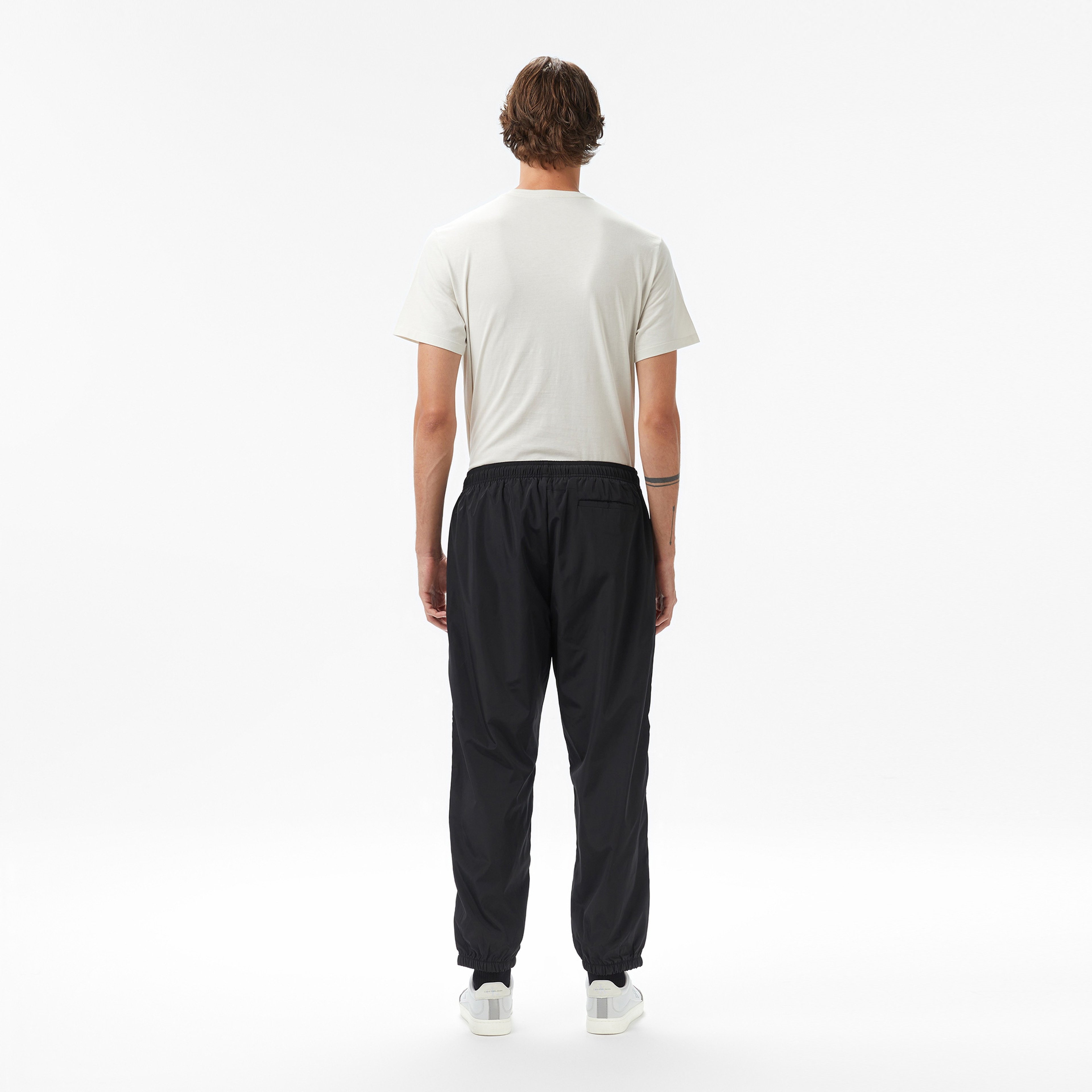 Calvin Klein Nylon Drawstring Straight Jogger Erkek Siyah Pantolon