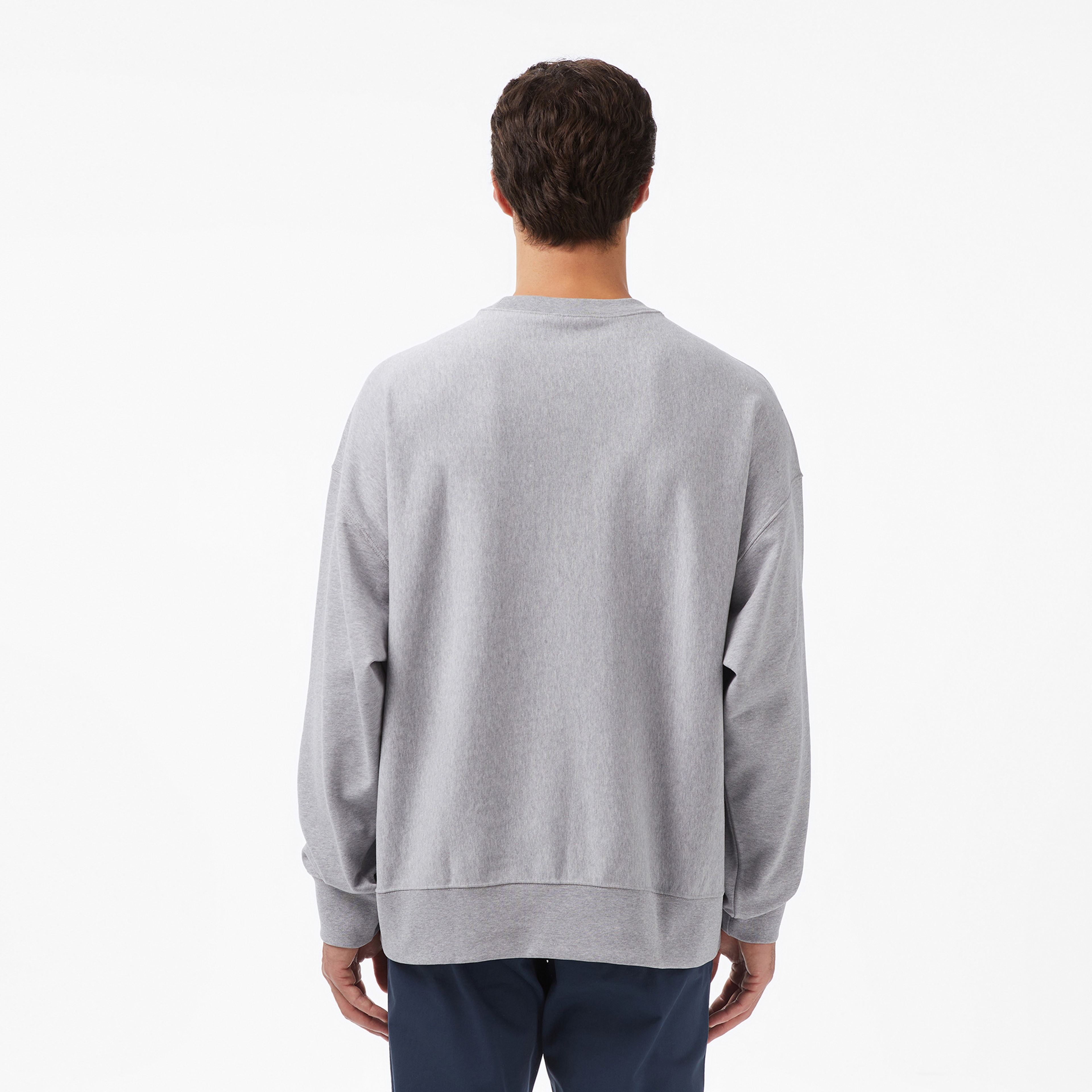 Calvin Klein Premium Terry Graphic Erkek Gri Sweatshirt