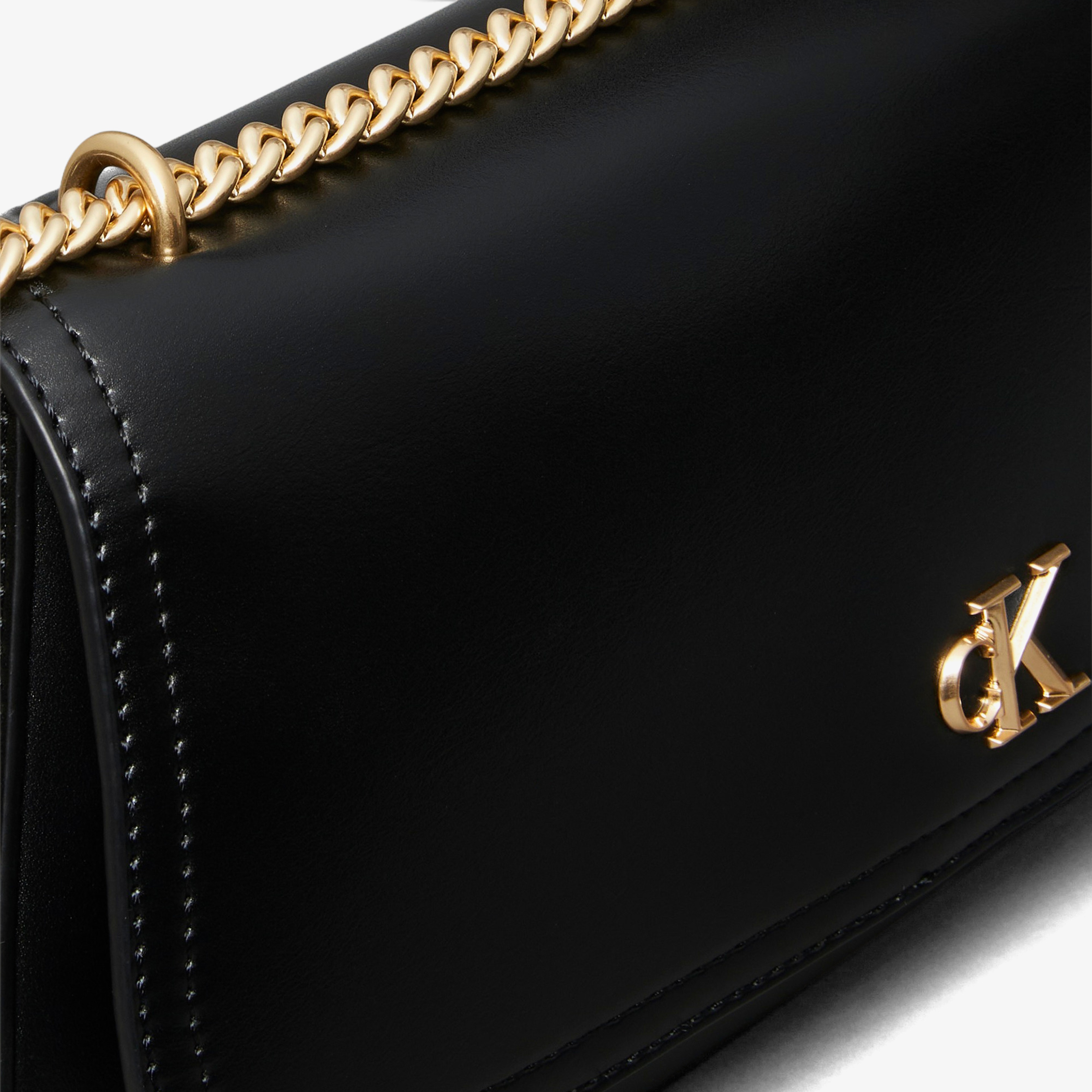 Calvin Klein Convertible Chain Medium Kadın Siyah El Çantası