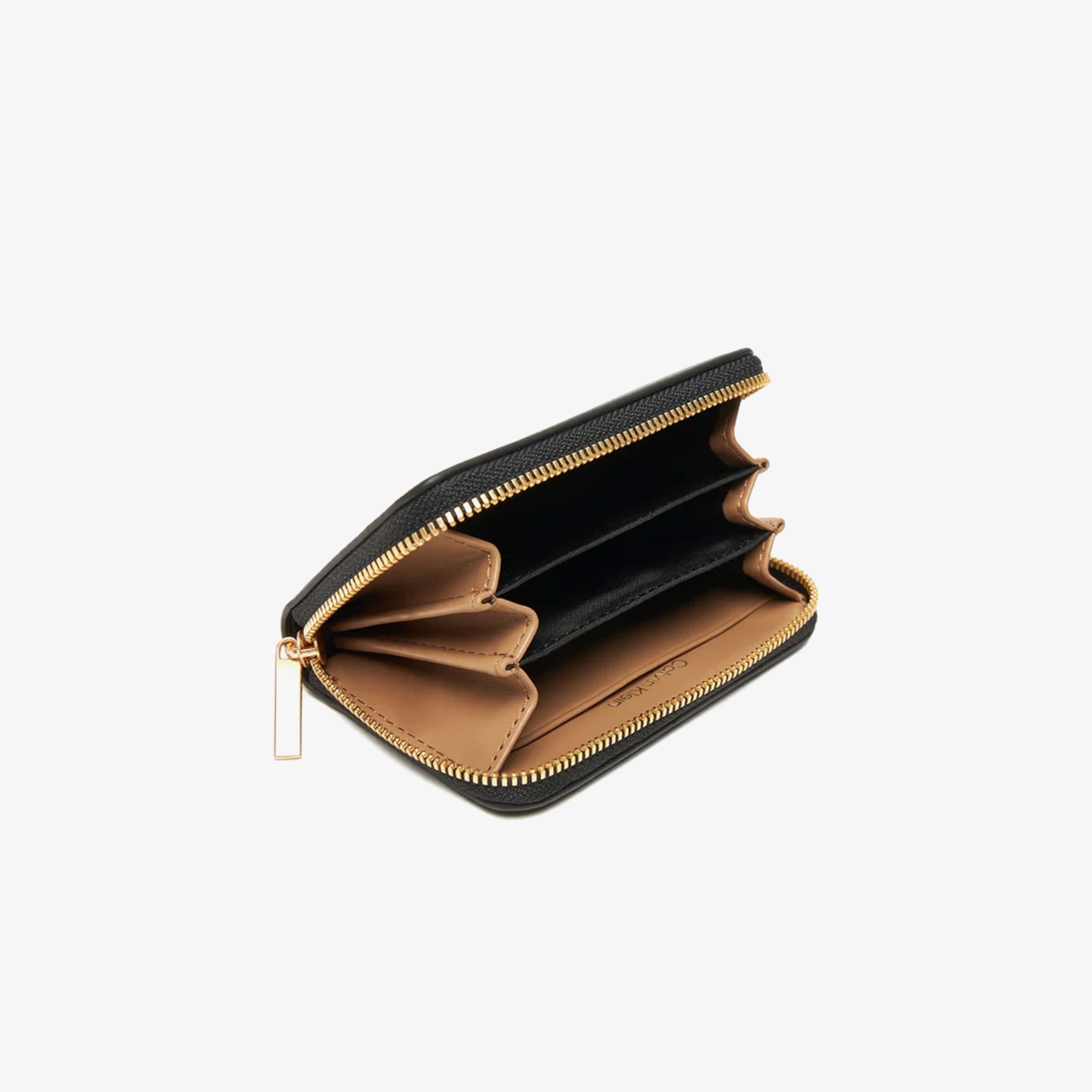 Calvin Klein Foil Logo Medium Zip Around Kadın Siyah Cüzdan