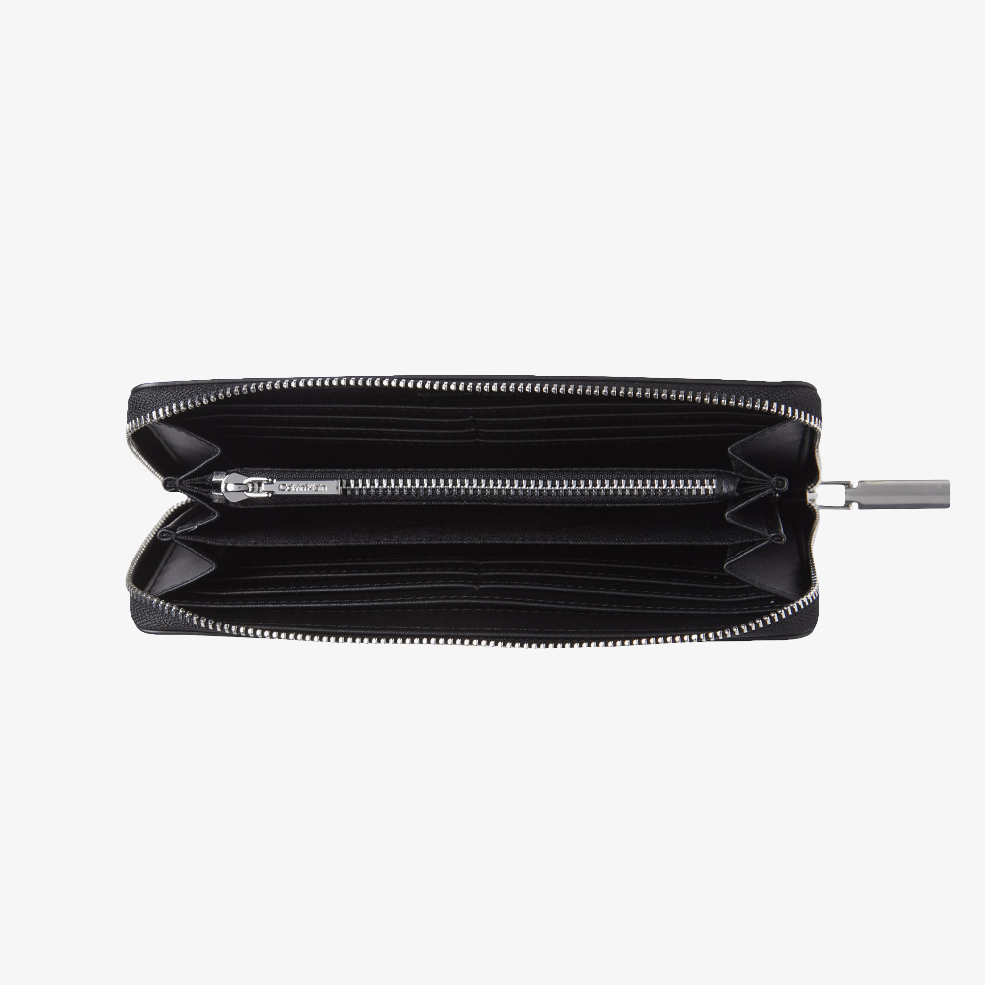 Calvin Klein Re-Lock Large Zip Around Kadın Siyah Cüzdan