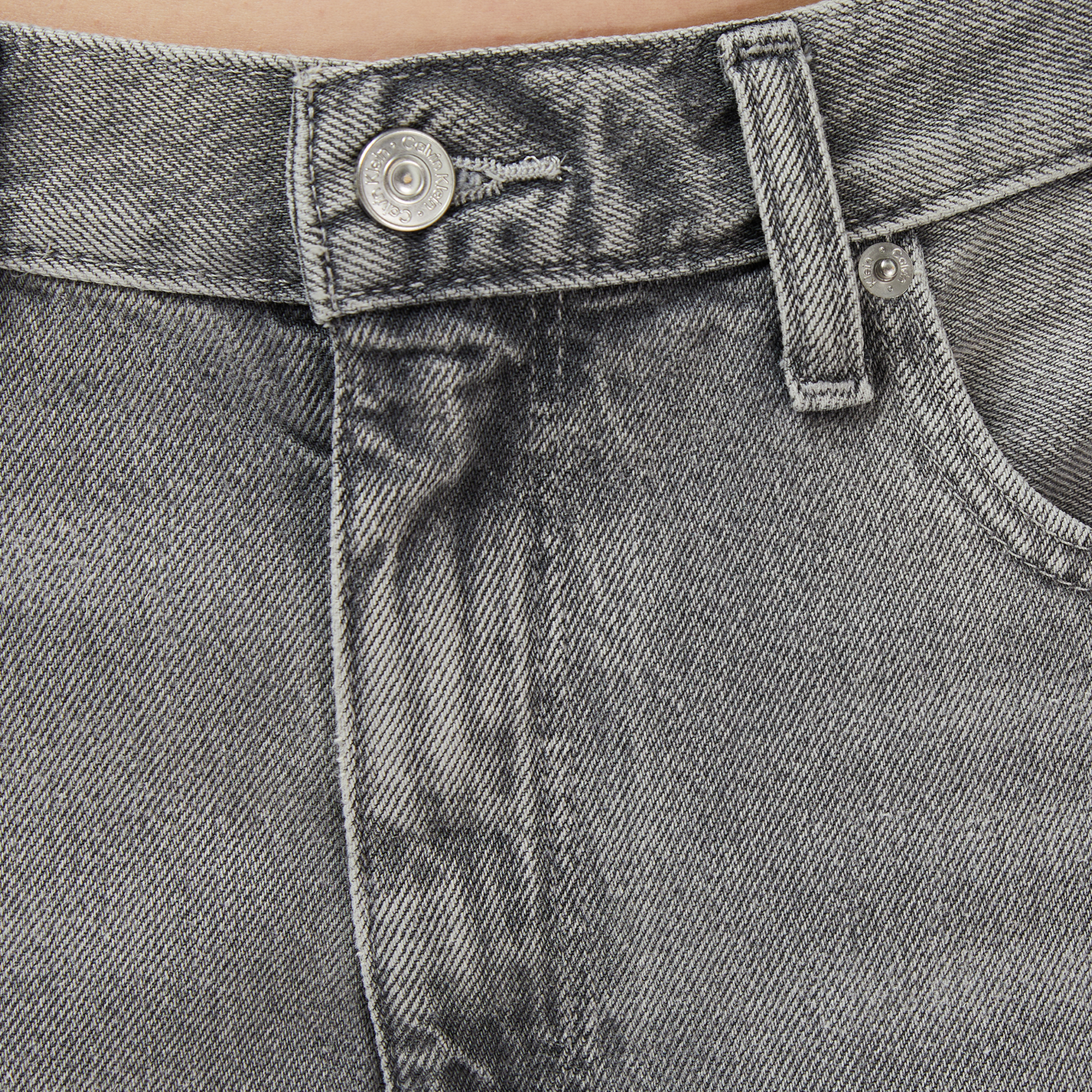 Calvin Klein Low Rise Baggy Grey Dove Kadın Gri Jean