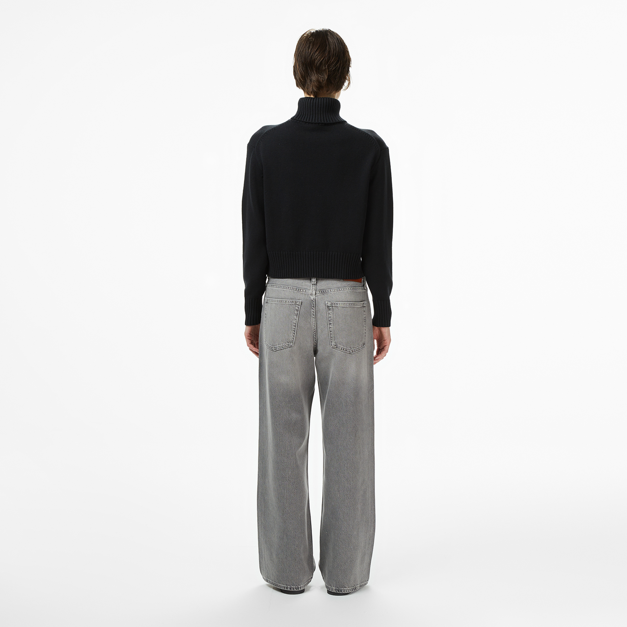 Calvin Klein Low Rise Baggy Grey Dove Kadın Gri Jean