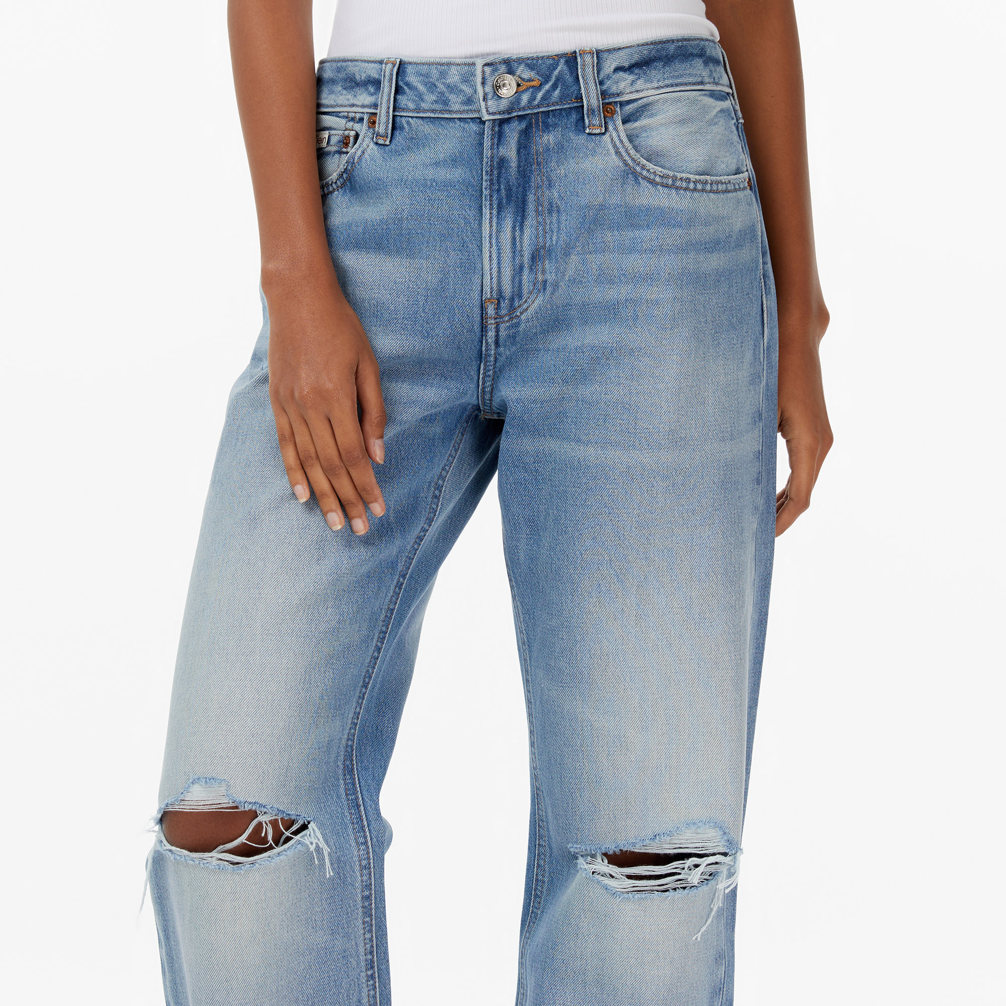 Calvin Klein Signature 90S Straight Gold Dust Kadın Mavi Jean