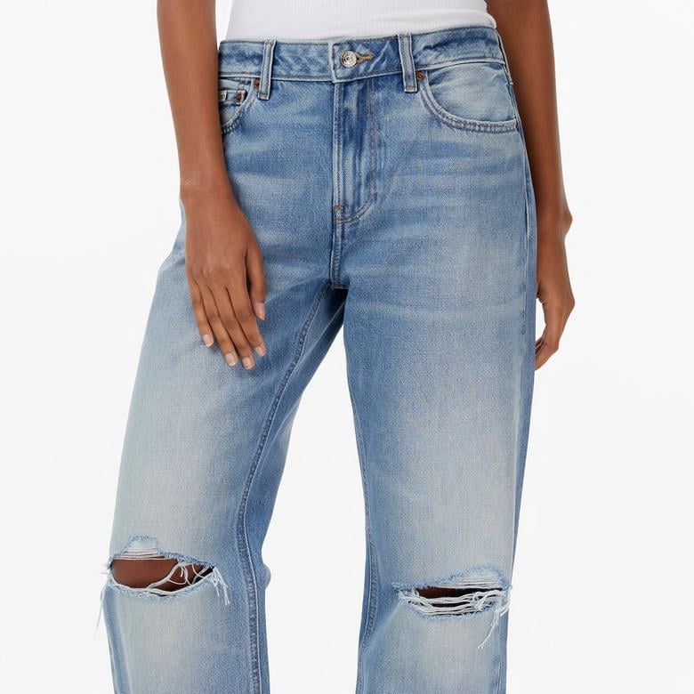 Calvin Klein Signature 90S Straight Gold Dust Kadın Mavi Jean