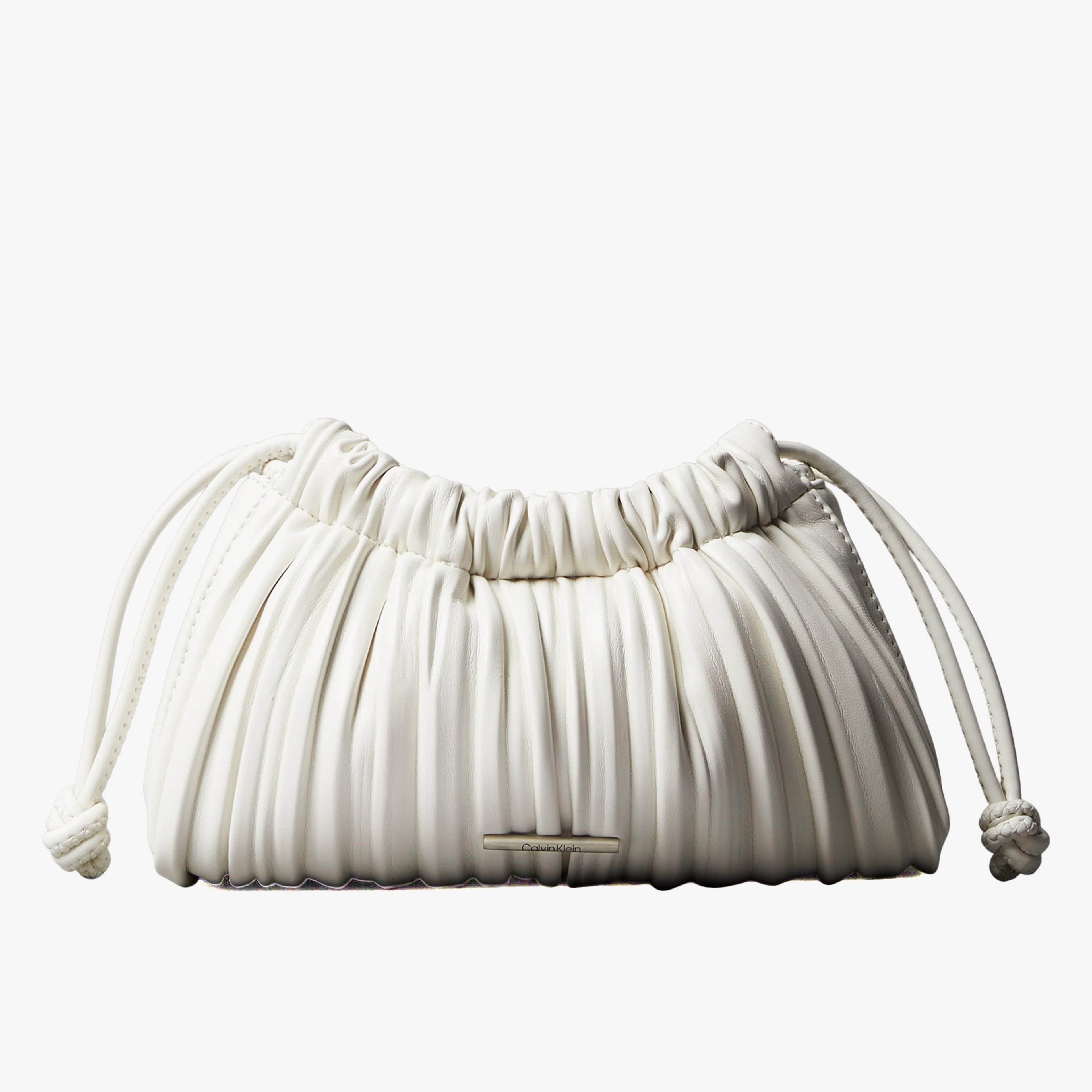 Calvin Klein Drawstring Plisse Mini Kadın Haki El Çantası