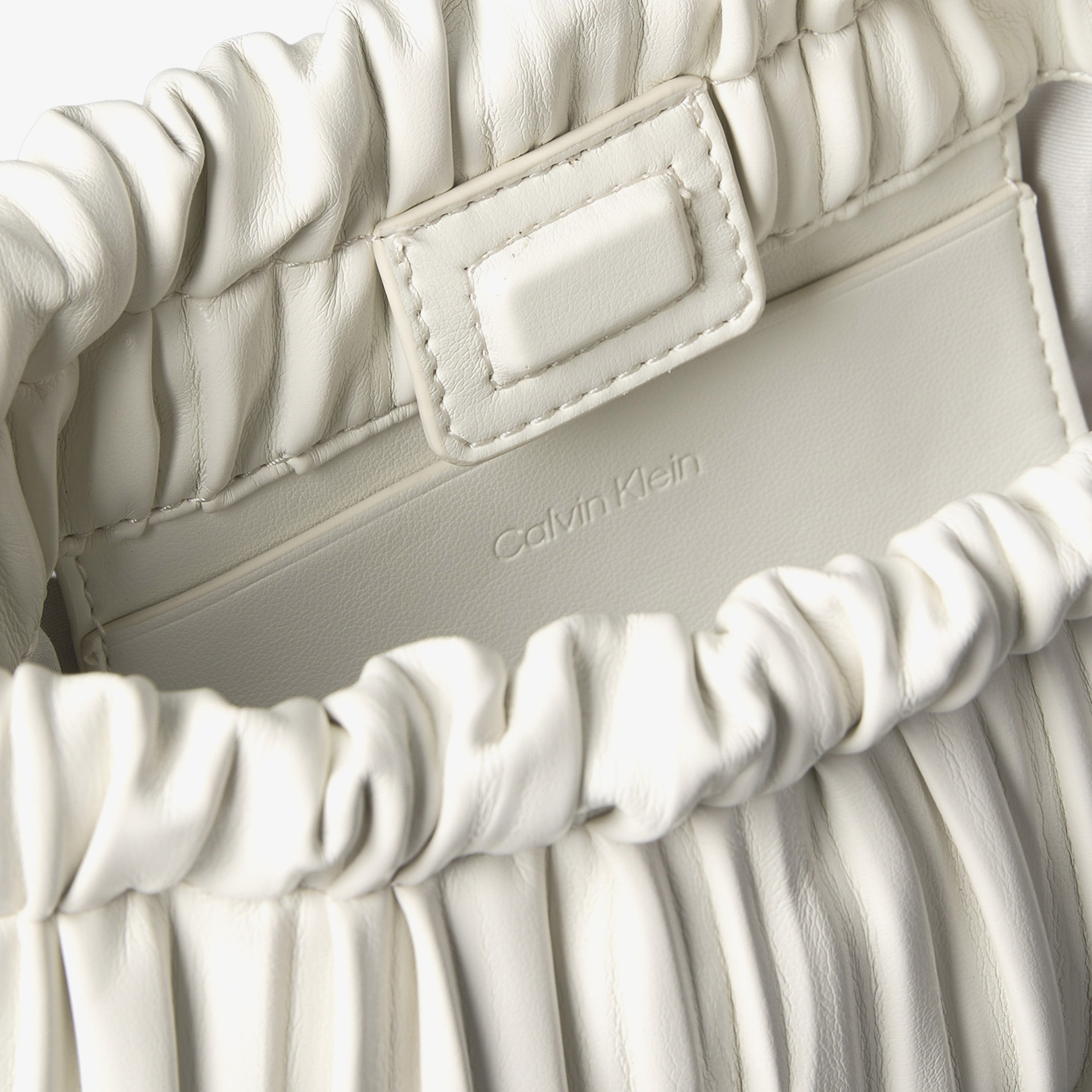 Calvin Klein Drawstring Plisse Mini Kadın Haki El Çantası