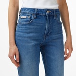 Calvin Klein High Rise Straight Indigo Channe Kadın Mavi Jean