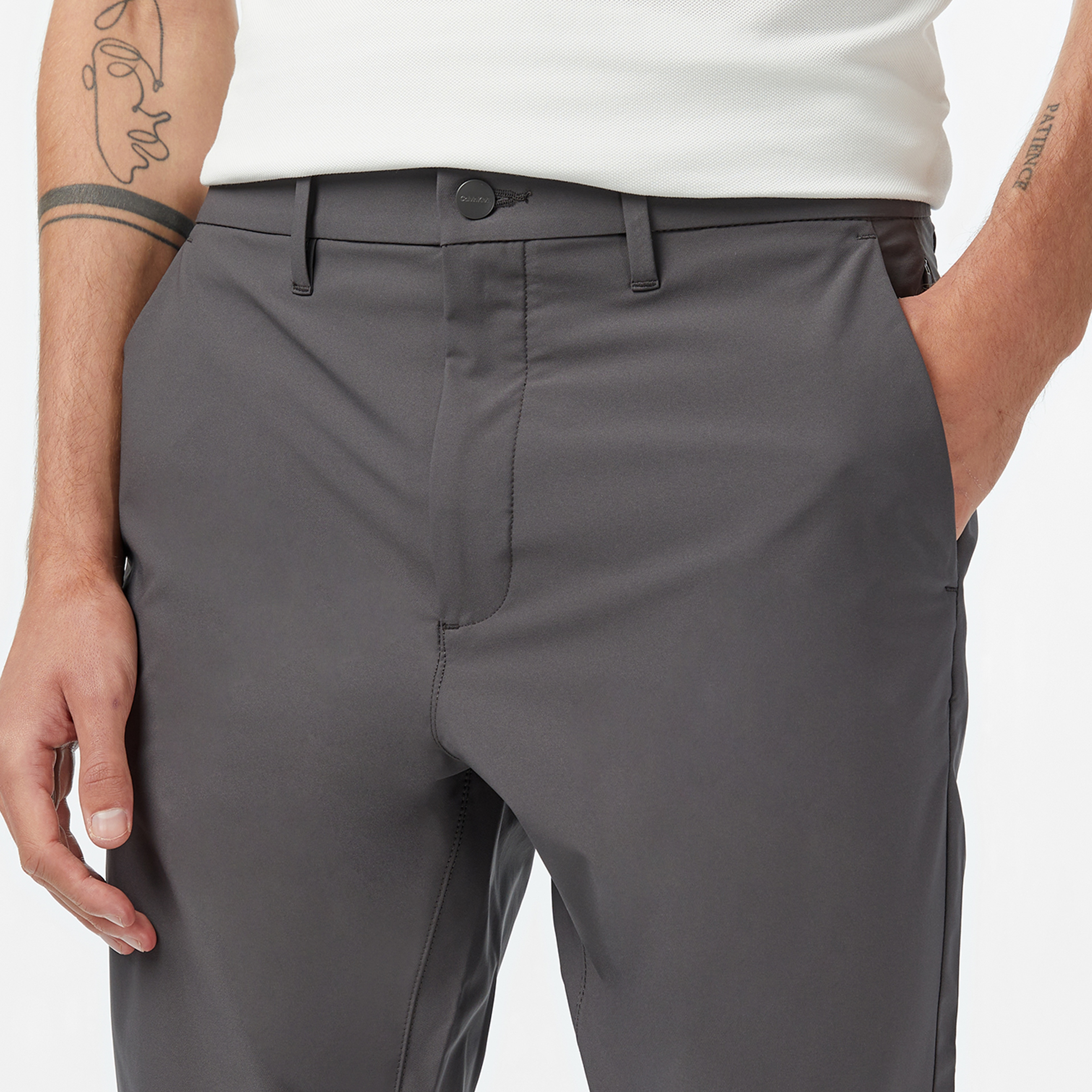 Calvin Klein Slim Tech Erkek Gri Pantolon