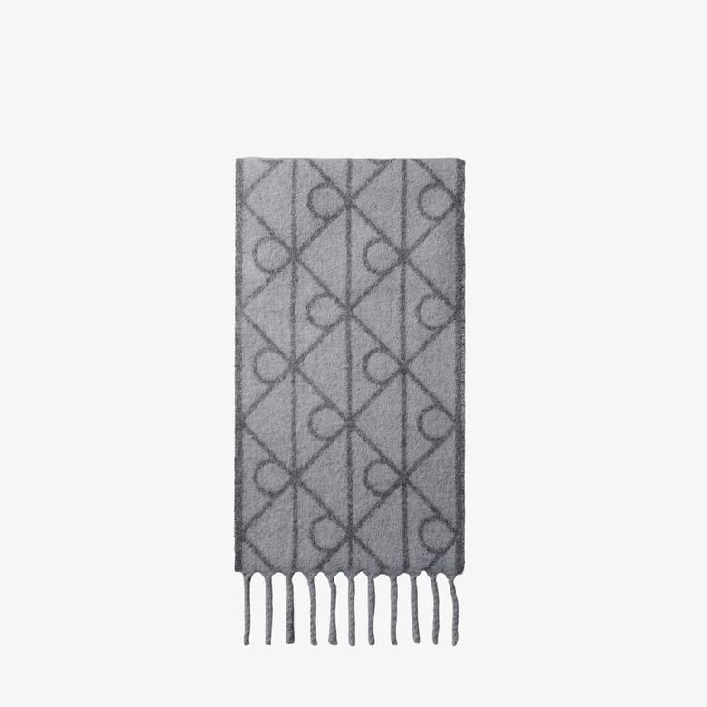 Calvin Klein Emblem Brushed Erkek Gri Şal