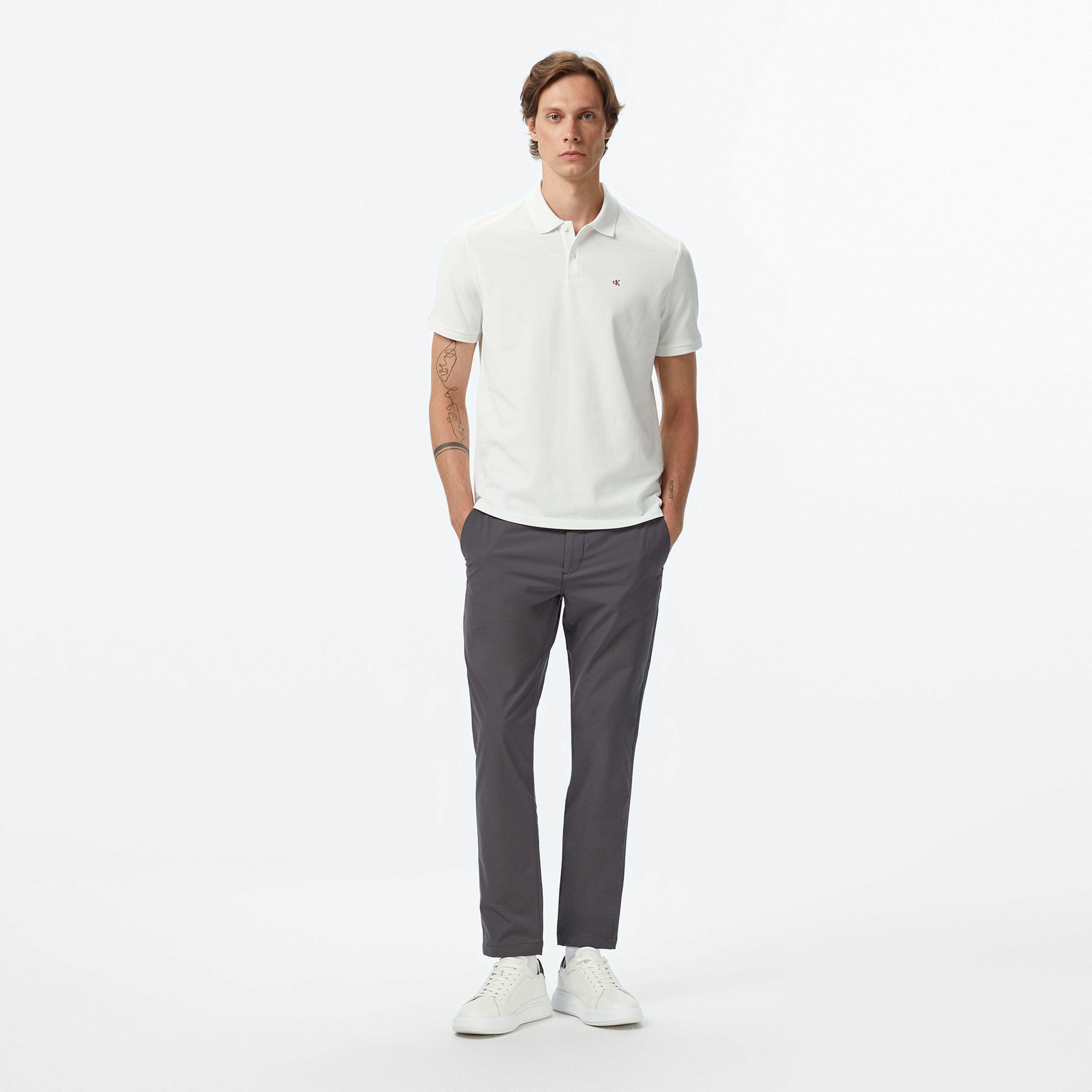 Calvin Klein Slim Tech Erkek Gri Pantolon
