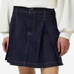 Calvin Klein Pleated Denim Classic Kadın Mavi Etek