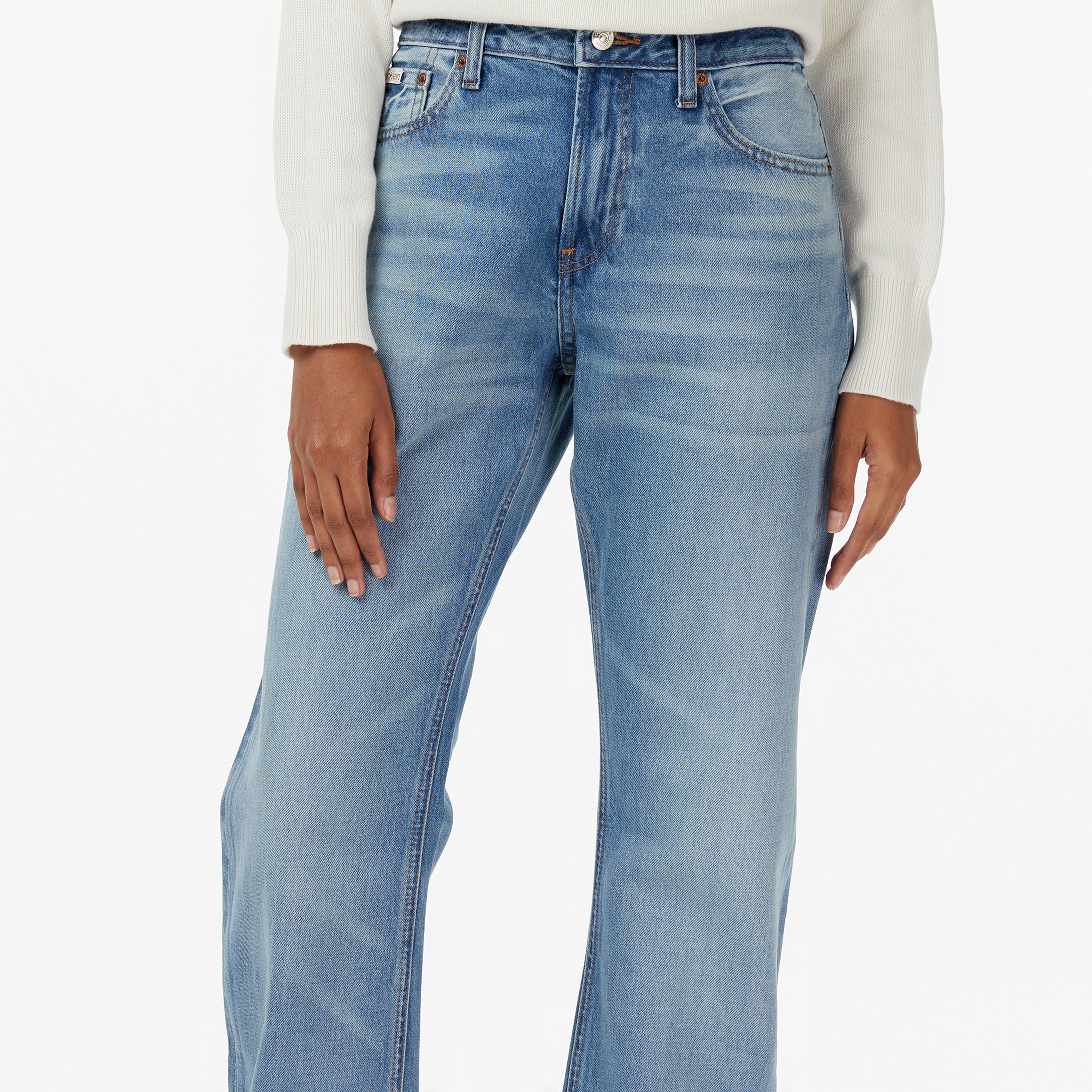 Calvin Klein Relaxed Bootcut Gold Dust Kadın Mavi Jean